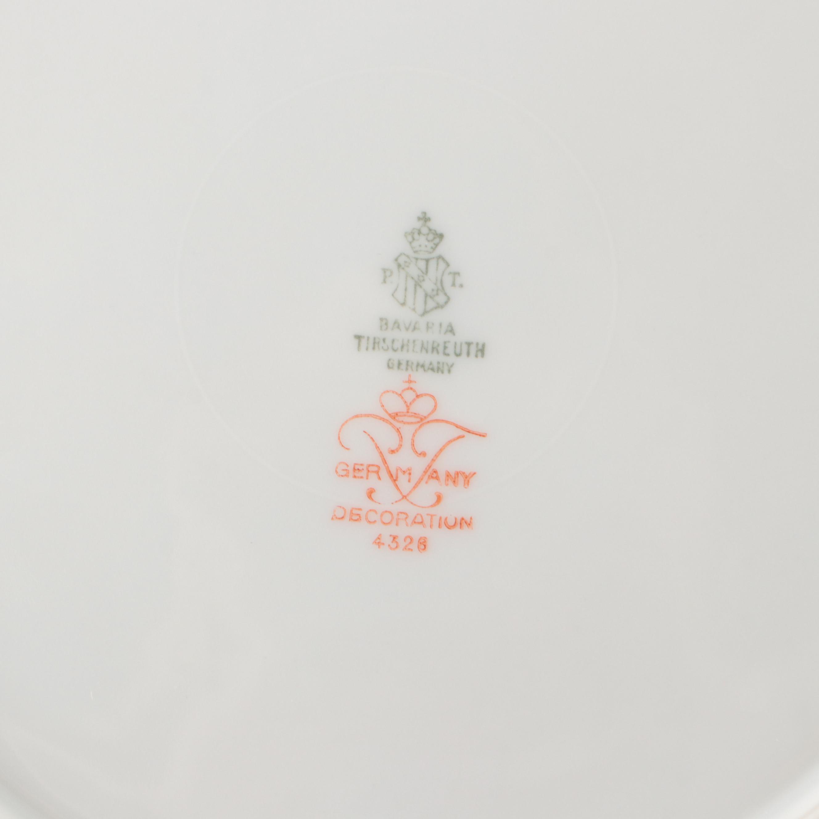 Tirschenreuth "Dresden" Porcelain Dinnerware with Schumann Tray