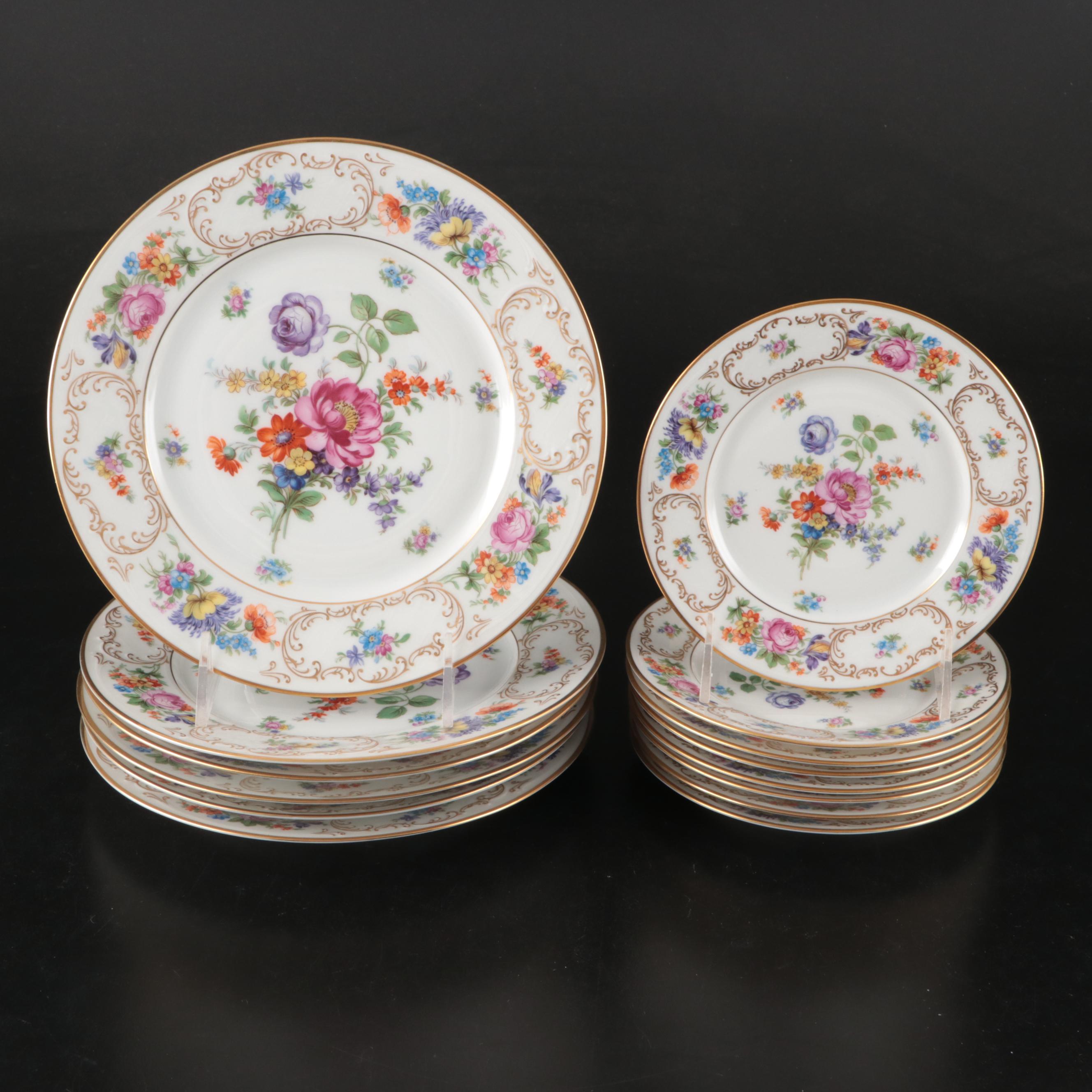 Tirschenreuth "Dresden" Porcelain Dinnerware with Schumann Tray