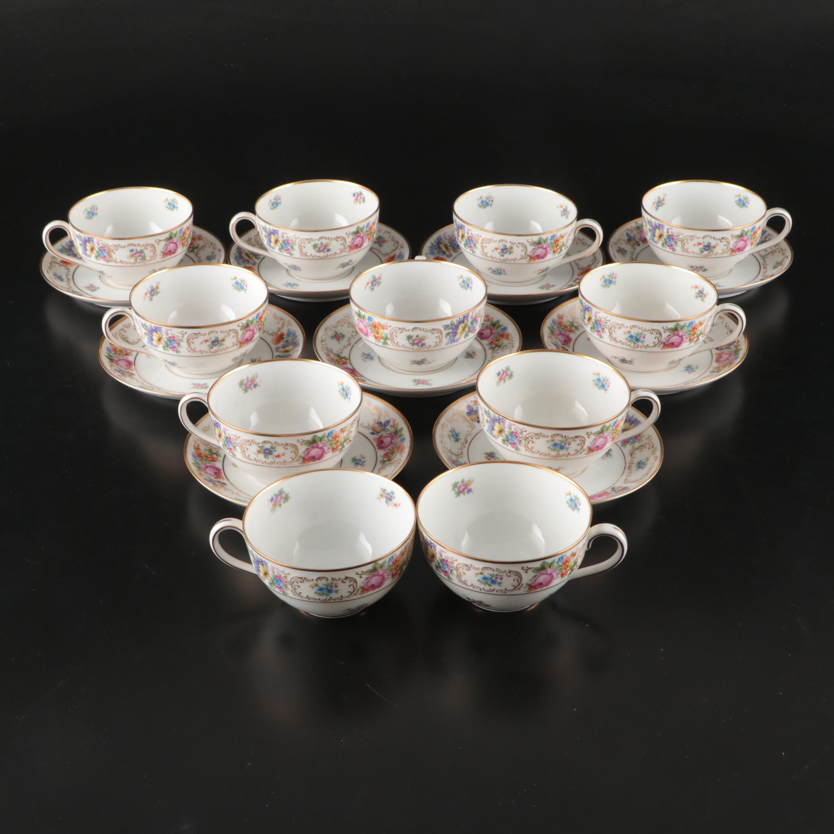 Tirschenreuth "Dresden" Porcelain Dinnerware with Schumann Tray