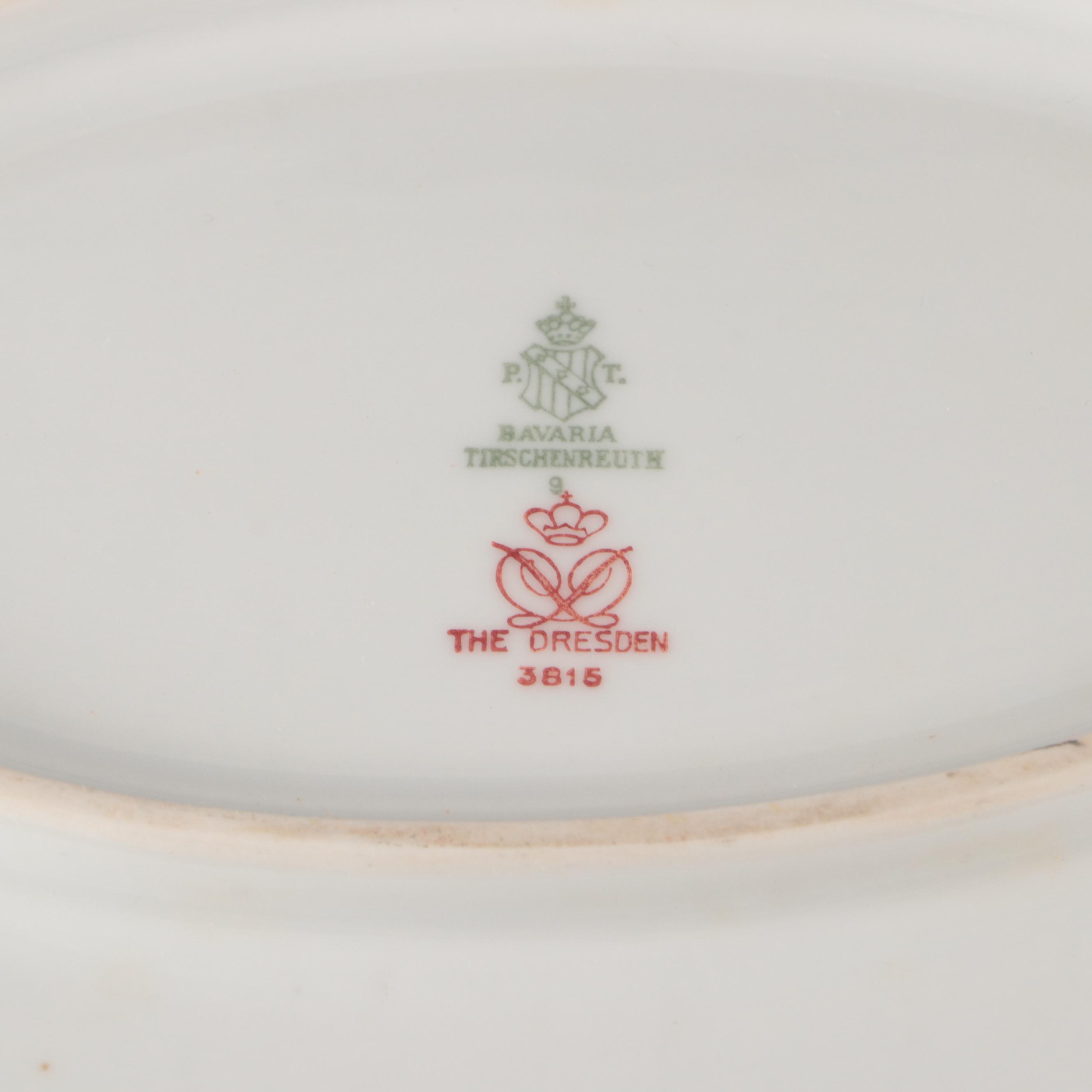 Tirschenreuth "Dresden" Porcelain Dinnerware with Schumann Tray