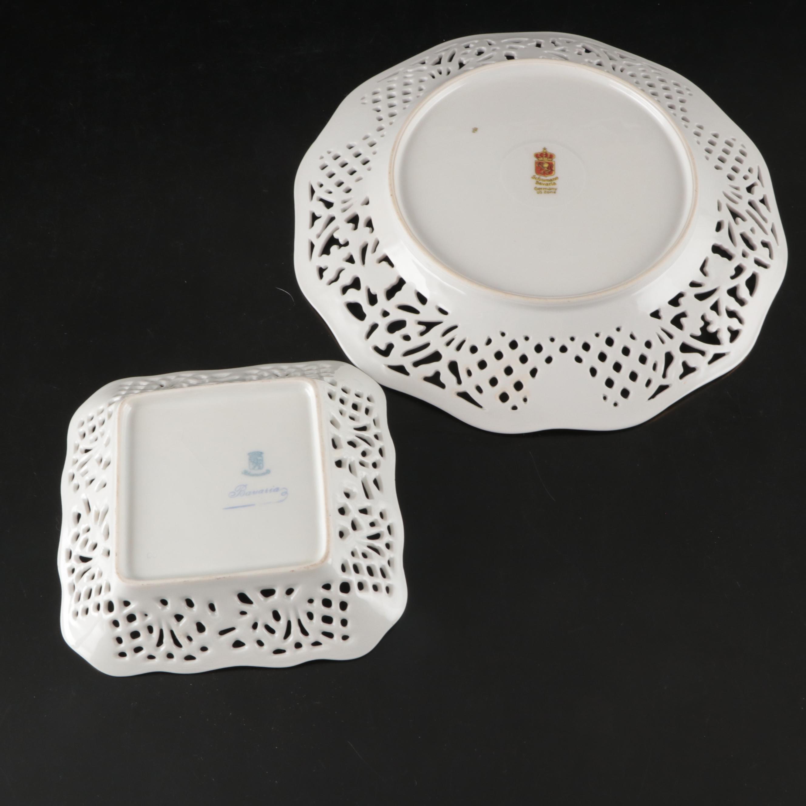 Tirschenreuth "Dresden" Porcelain Dinnerware with Schumann Tray