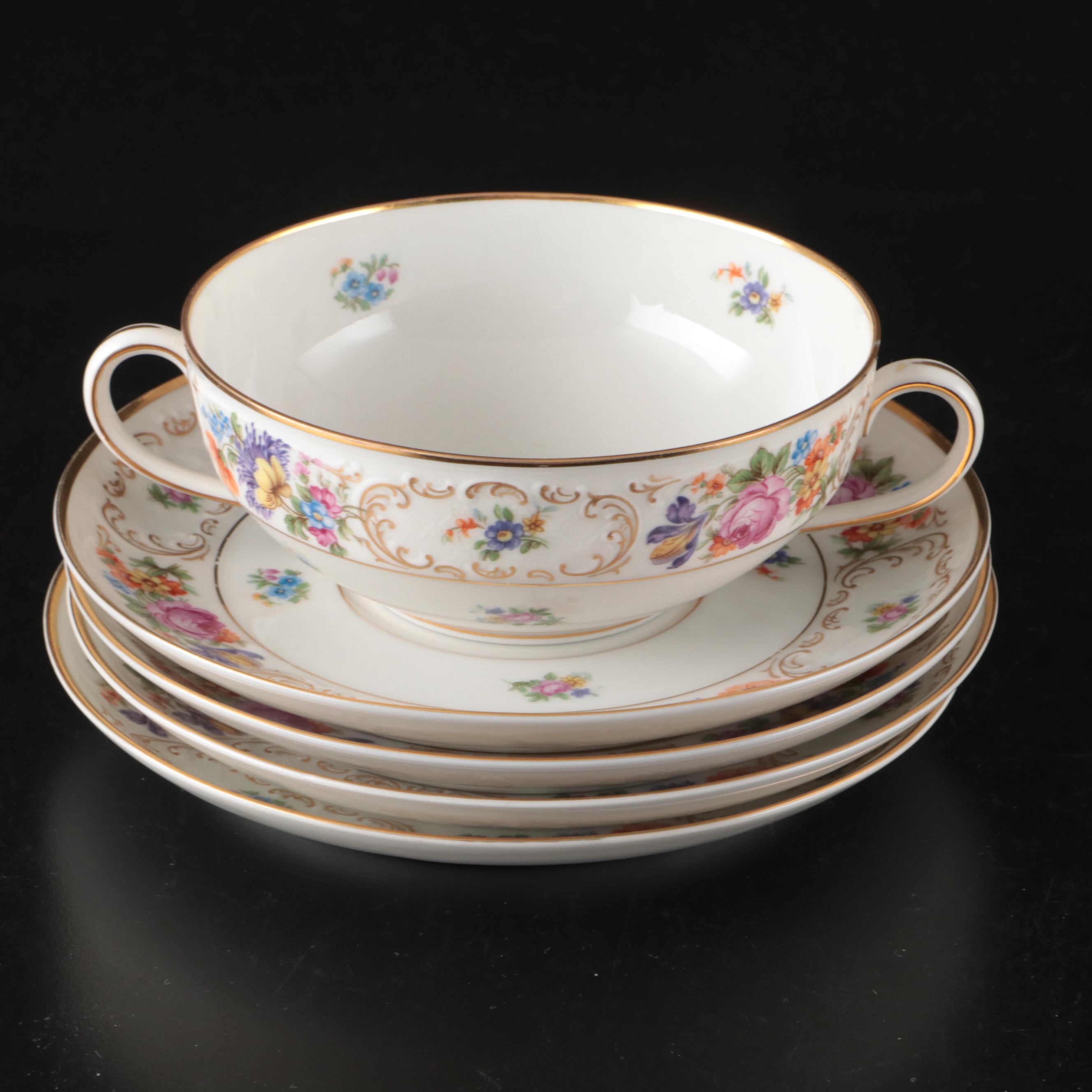 Tirschenreuth "Dresden" Porcelain Dinnerware with Schumann Tray