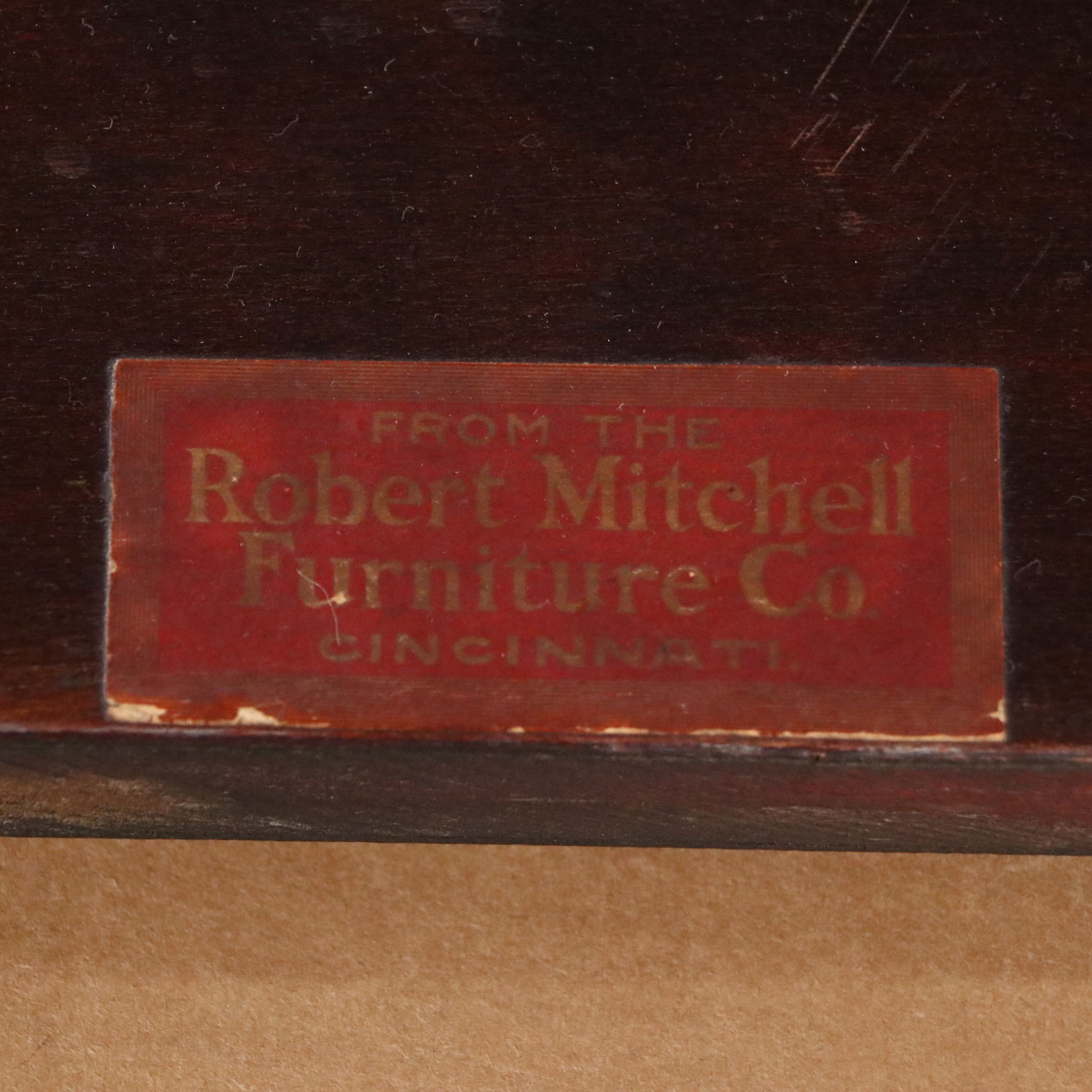 Pair of Robert Mitchell Furniture Co. Federal Style Mahogany Twin Bed Frames