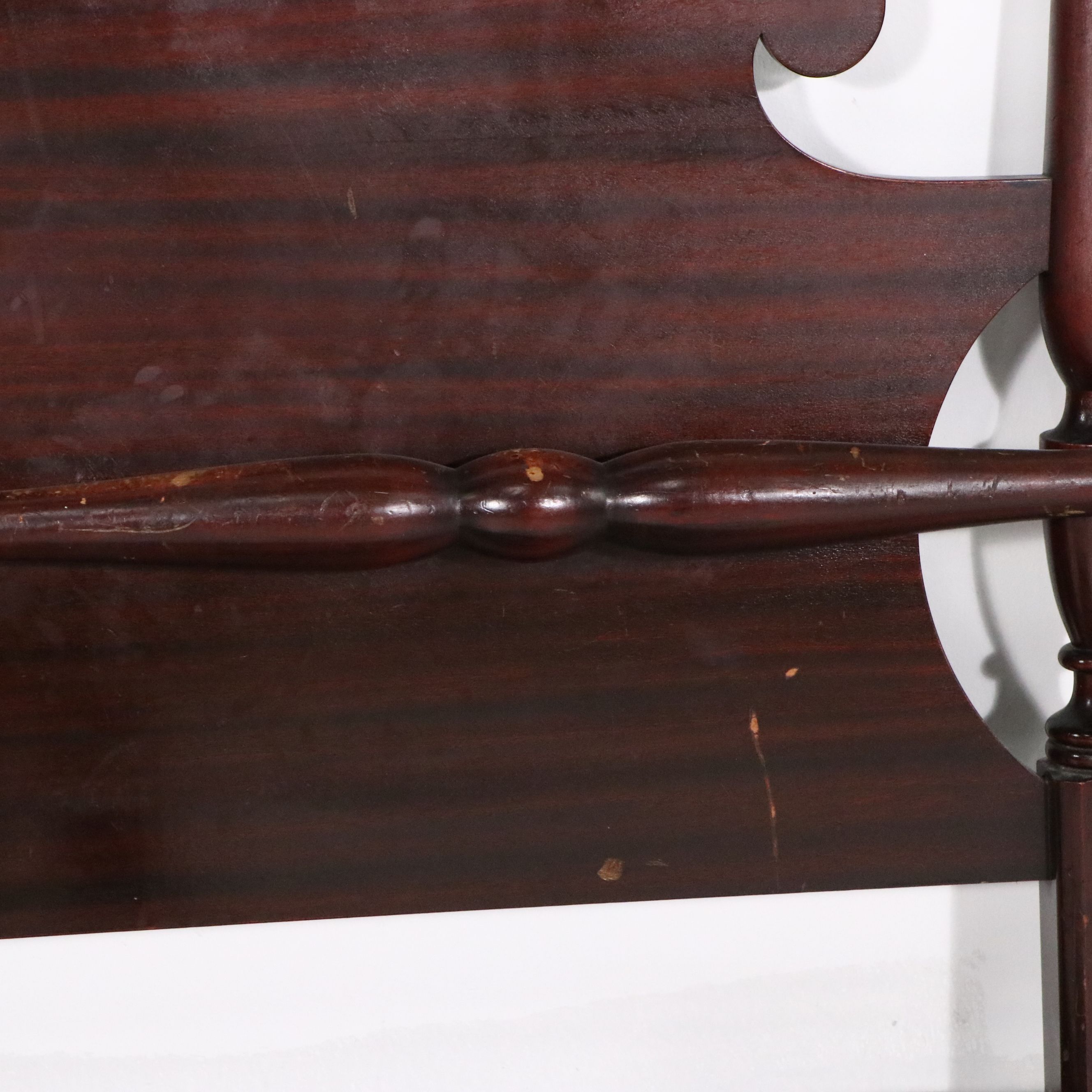 Pair of Robert Mitchell Furniture Co. Federal Style Mahogany Twin Bed Frames