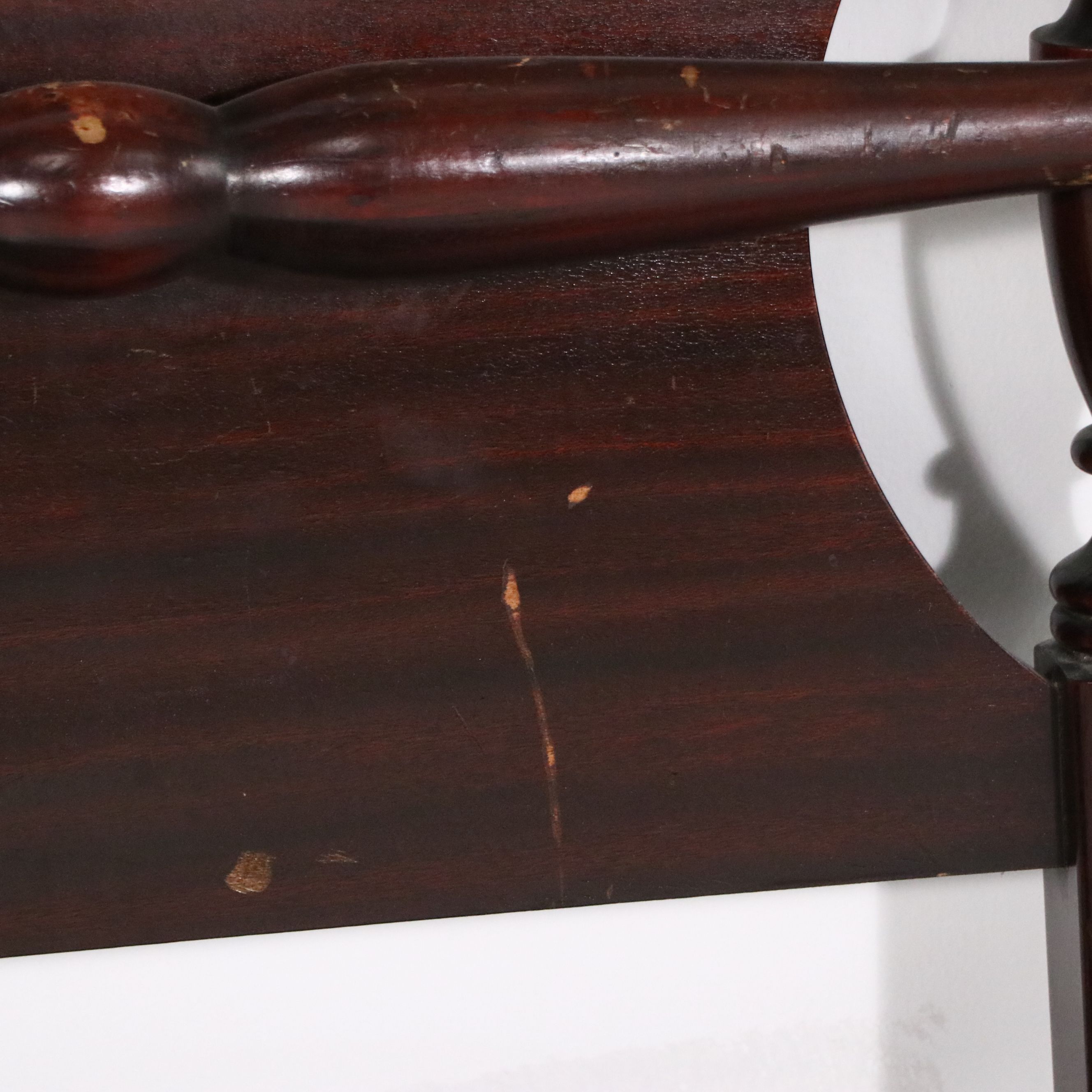 Pair of Robert Mitchell Furniture Co. Federal Style Mahogany Twin Bed Frames