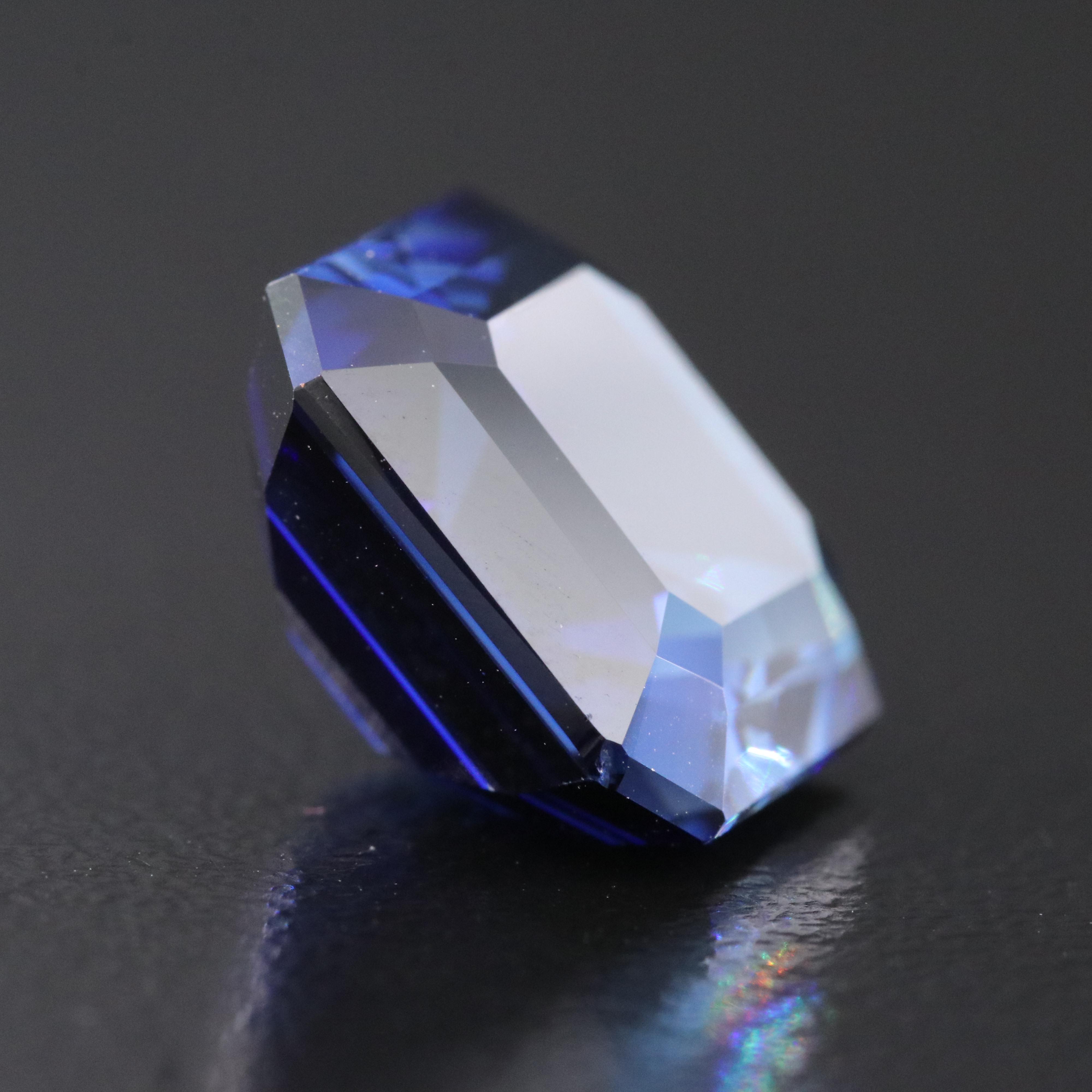 Loose 12.33 CT Lab Grown Sapphire