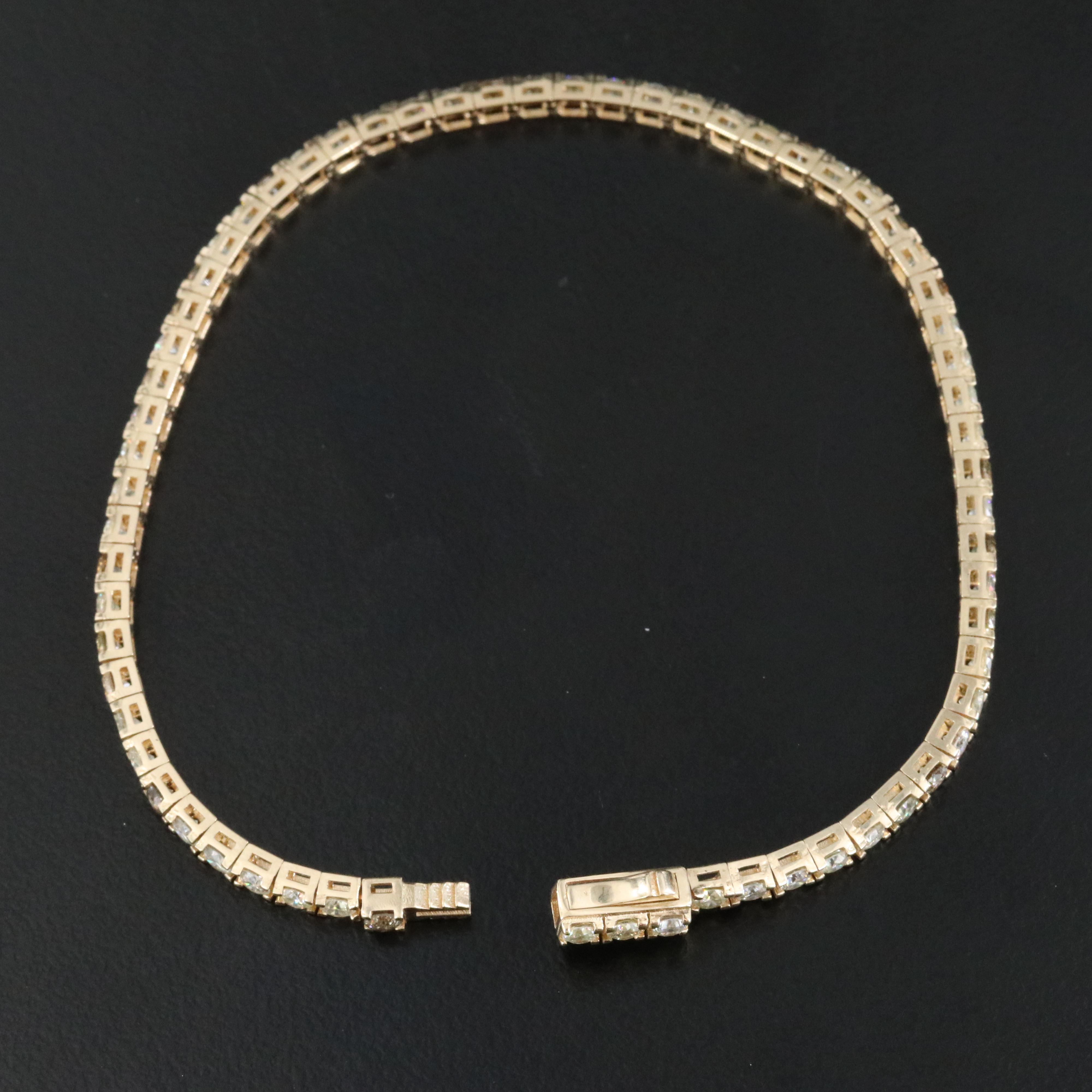 14K 4.04 CTW Fancy Diamond Line Bracelet with IGI Jewelry Report