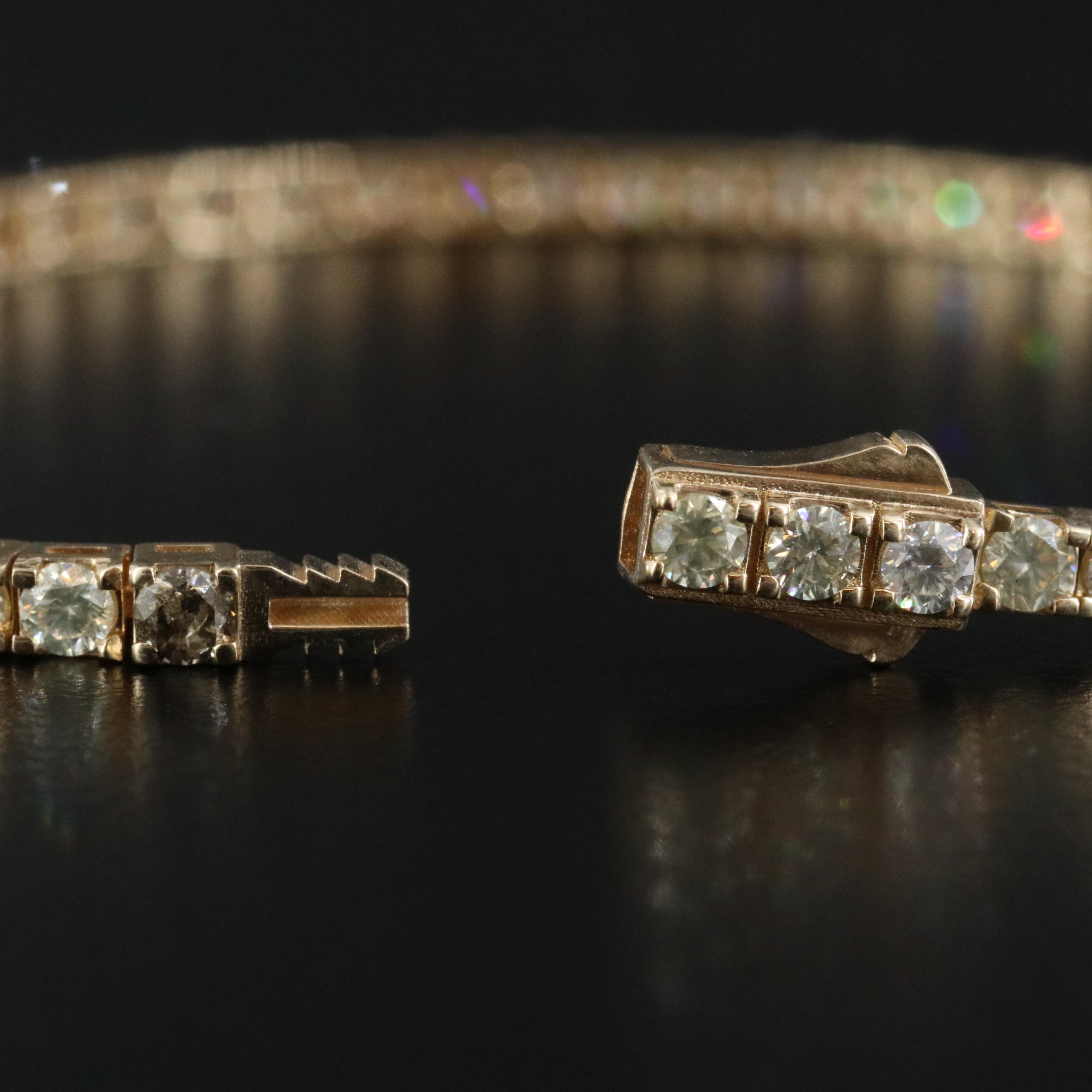 14K 4.04 CTW Fancy Diamond Line Bracelet with IGI Jewelry Report