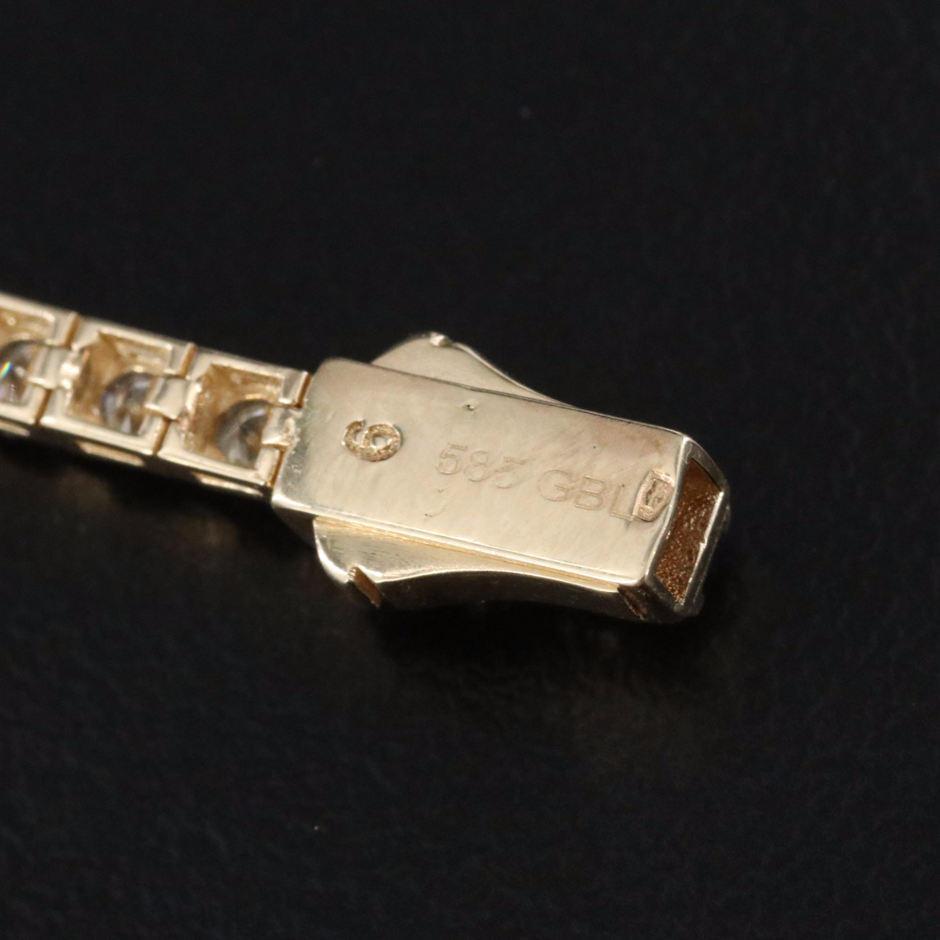 14K 4.04 CTW Fancy Diamond Line Bracelet with IGI Jewelry Report