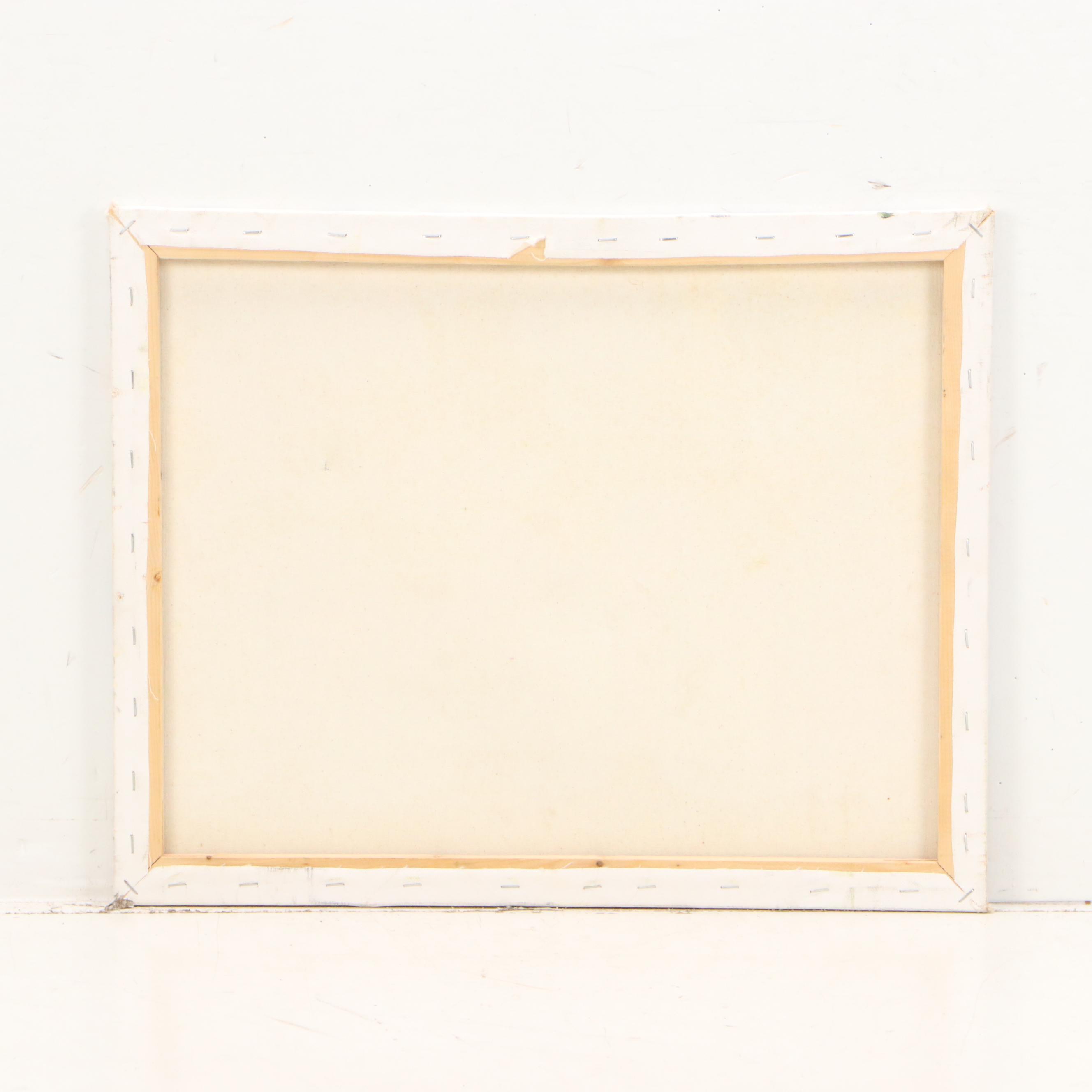 Oil Painting of Mason Jar Bouquets, 21st Century