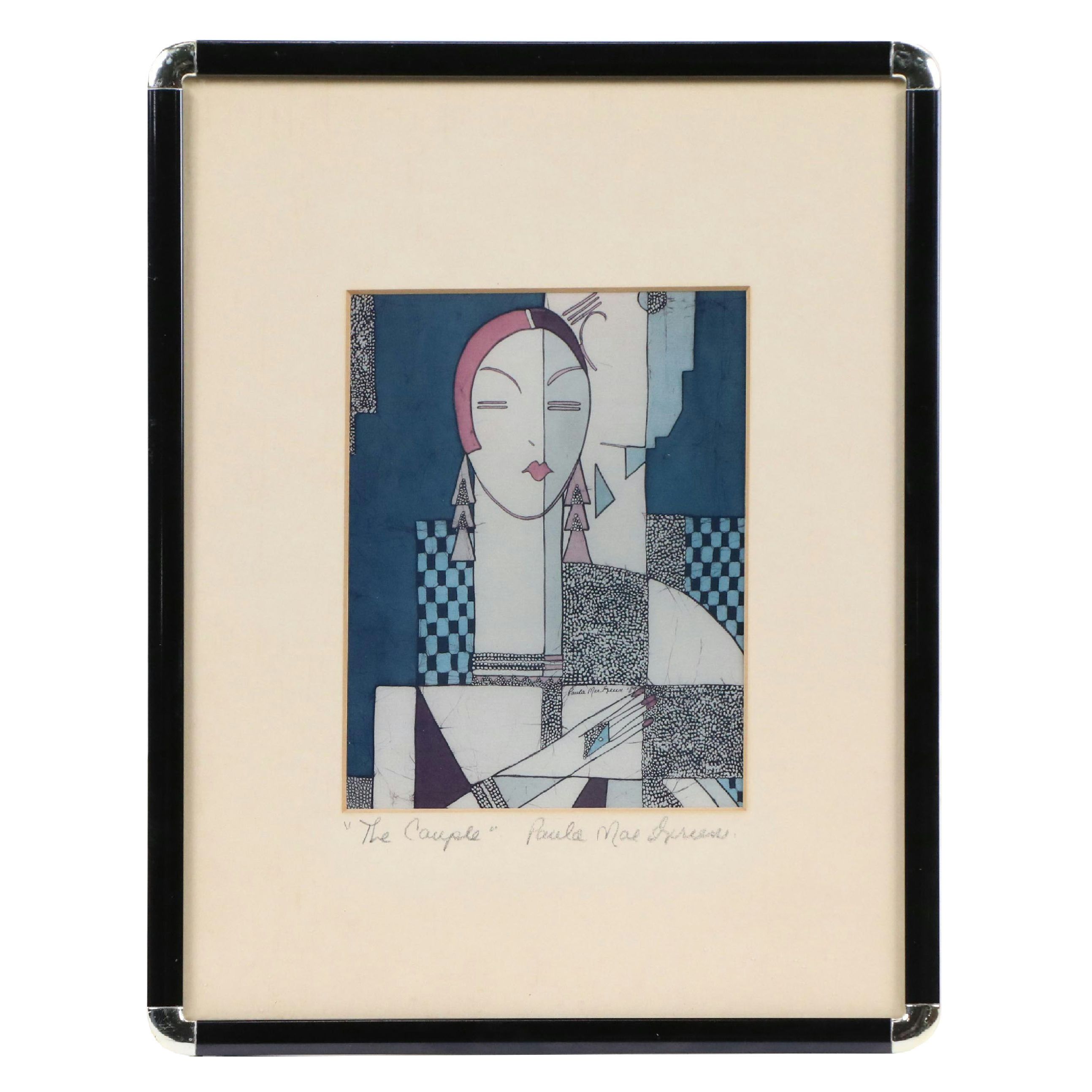 Paula Mae Green Offset Lithograph "The Couple," 1989