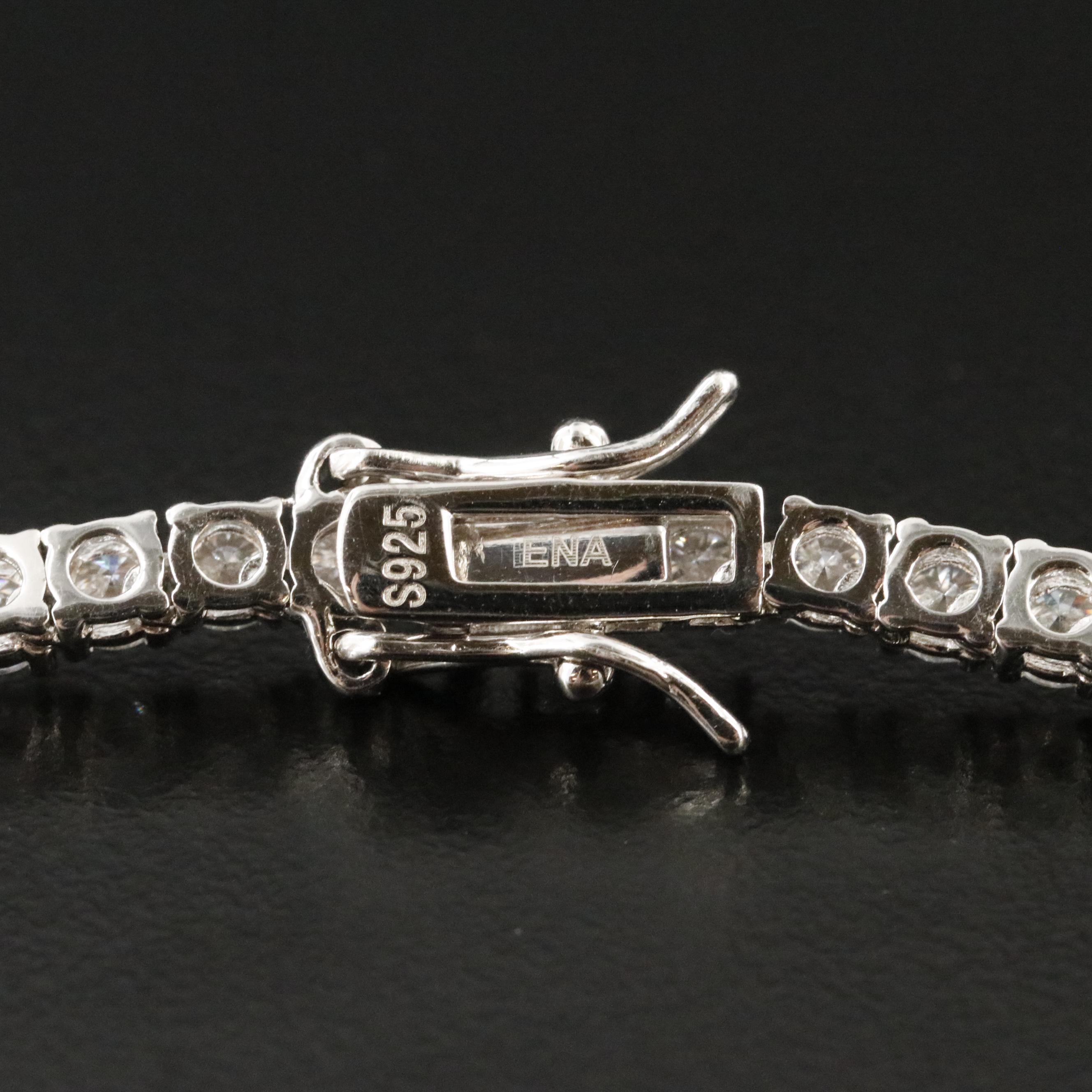 Sterling Moissanite Rivière Necklace