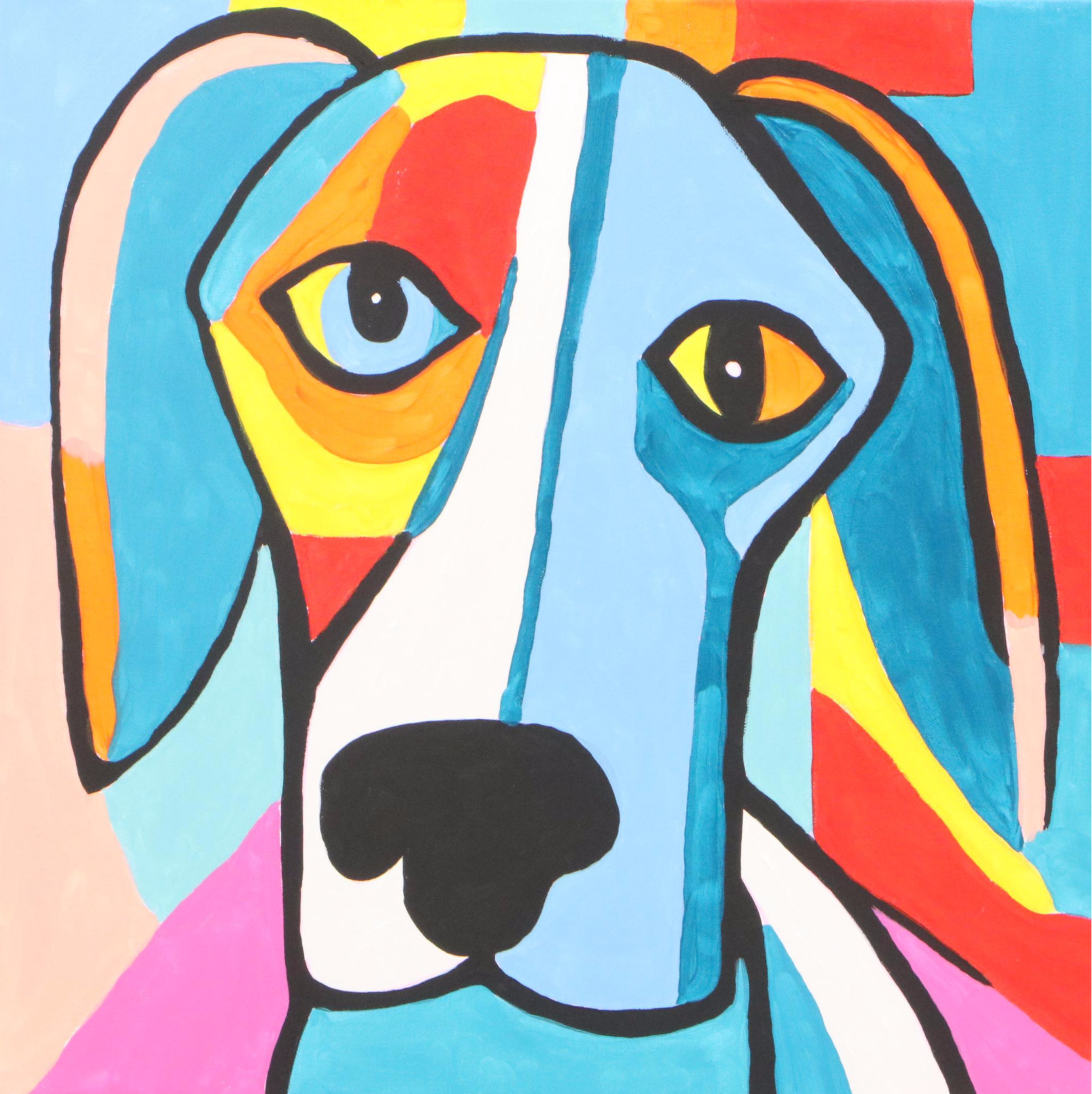 deSanto Acrylic Painting "Pup Fiction," 2025