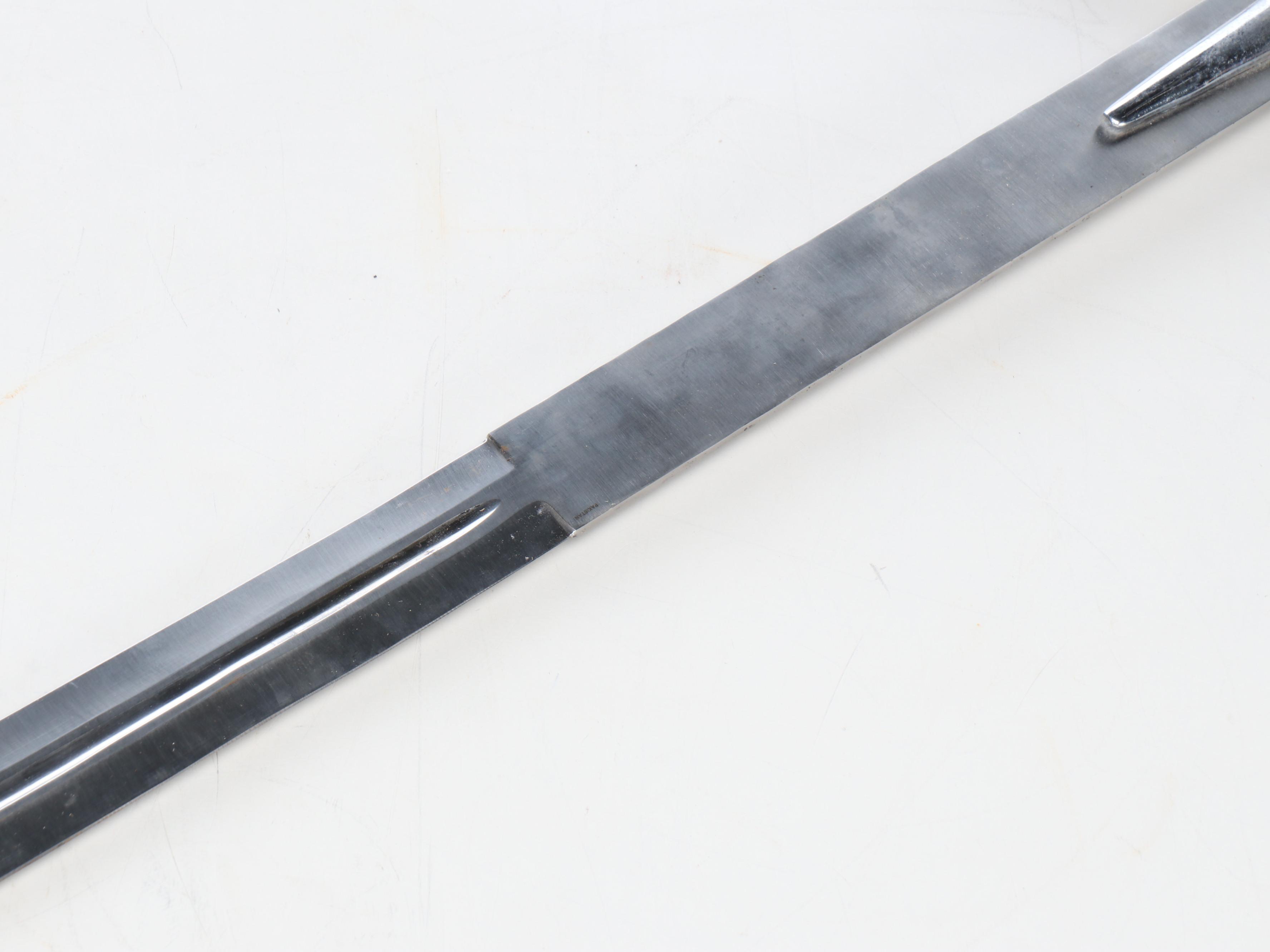 Scottish Claymore Style Sword in Leather Scabbard