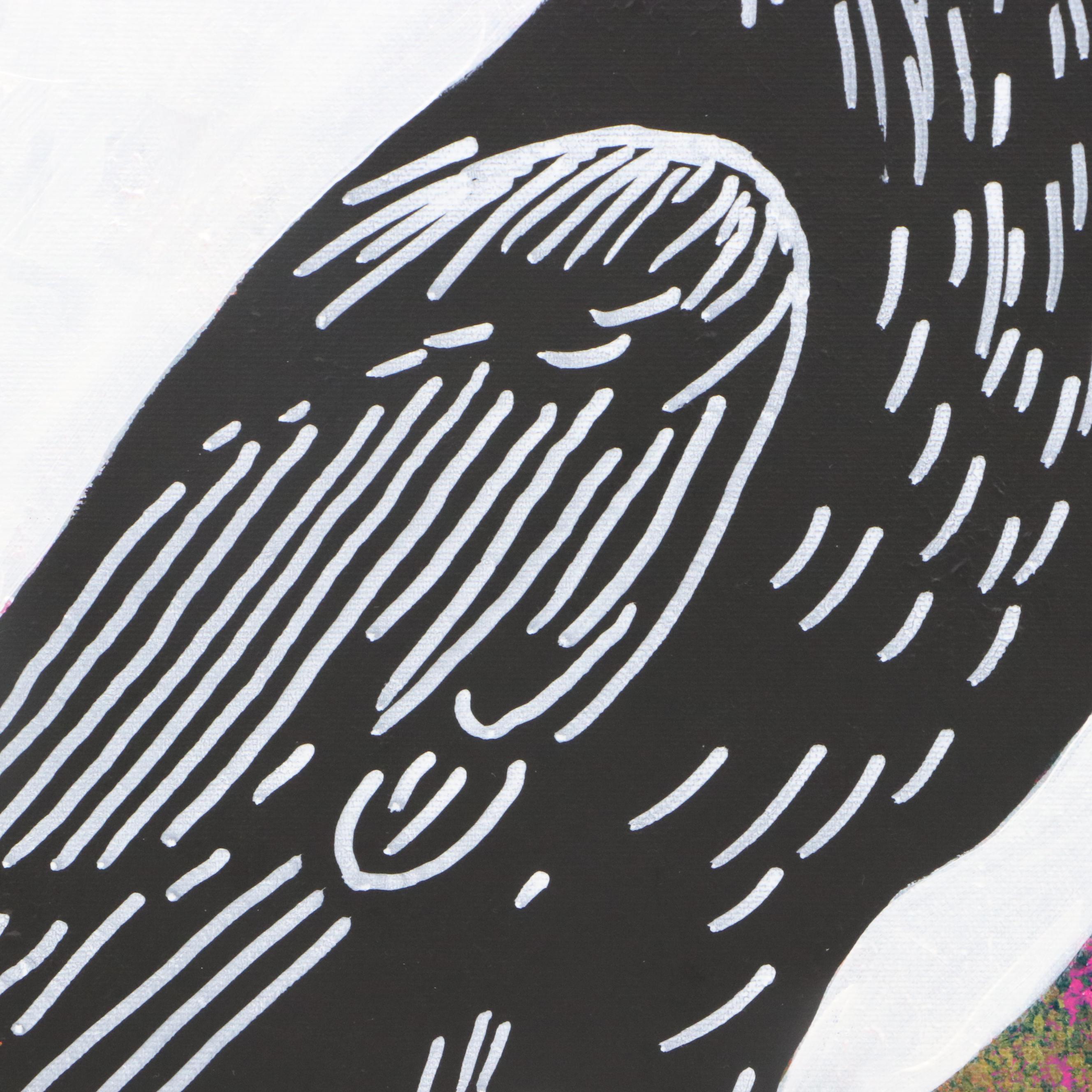 deSanto Acrylic Painting "Obsidian," 2025