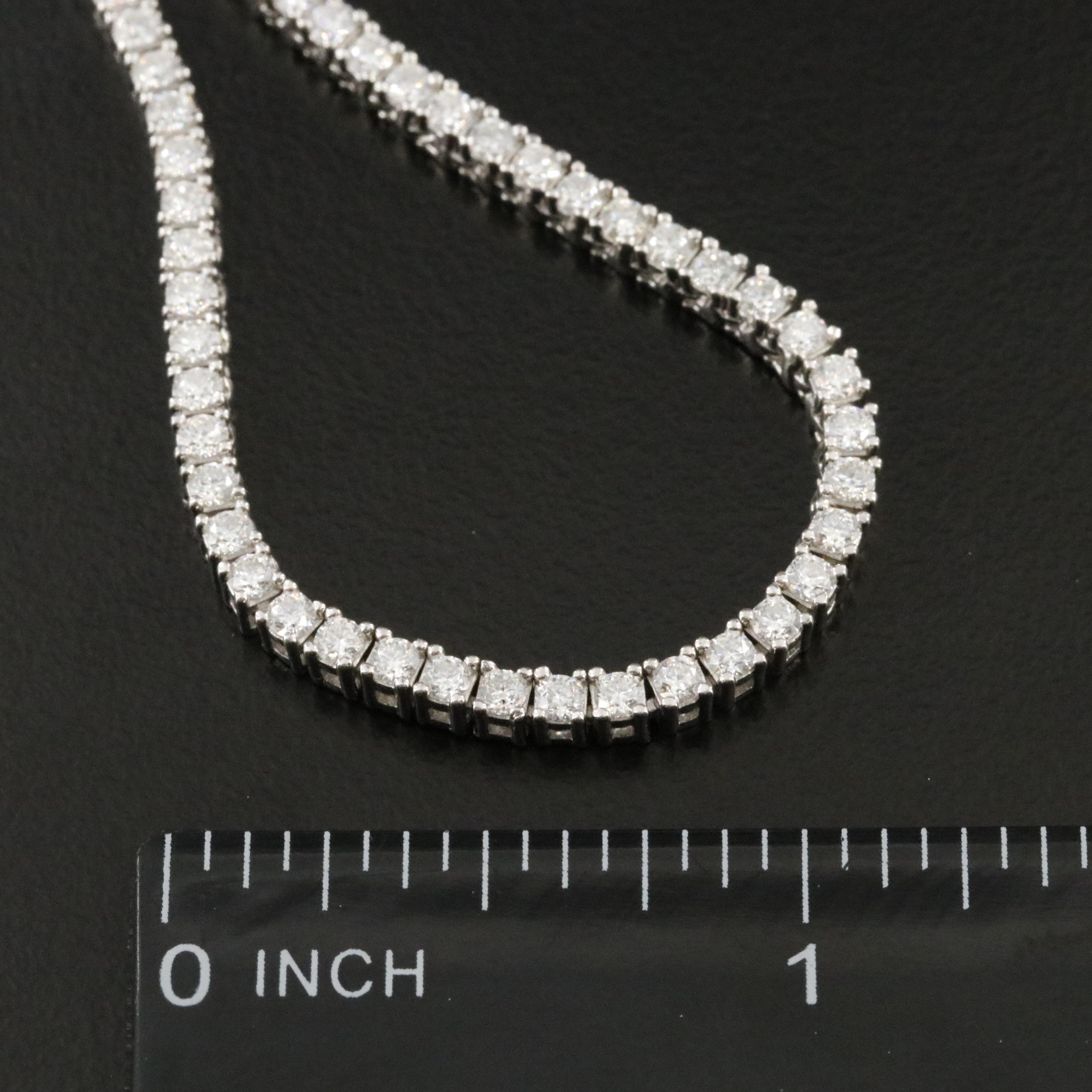 Sterling Moissanite Rivière Necklace