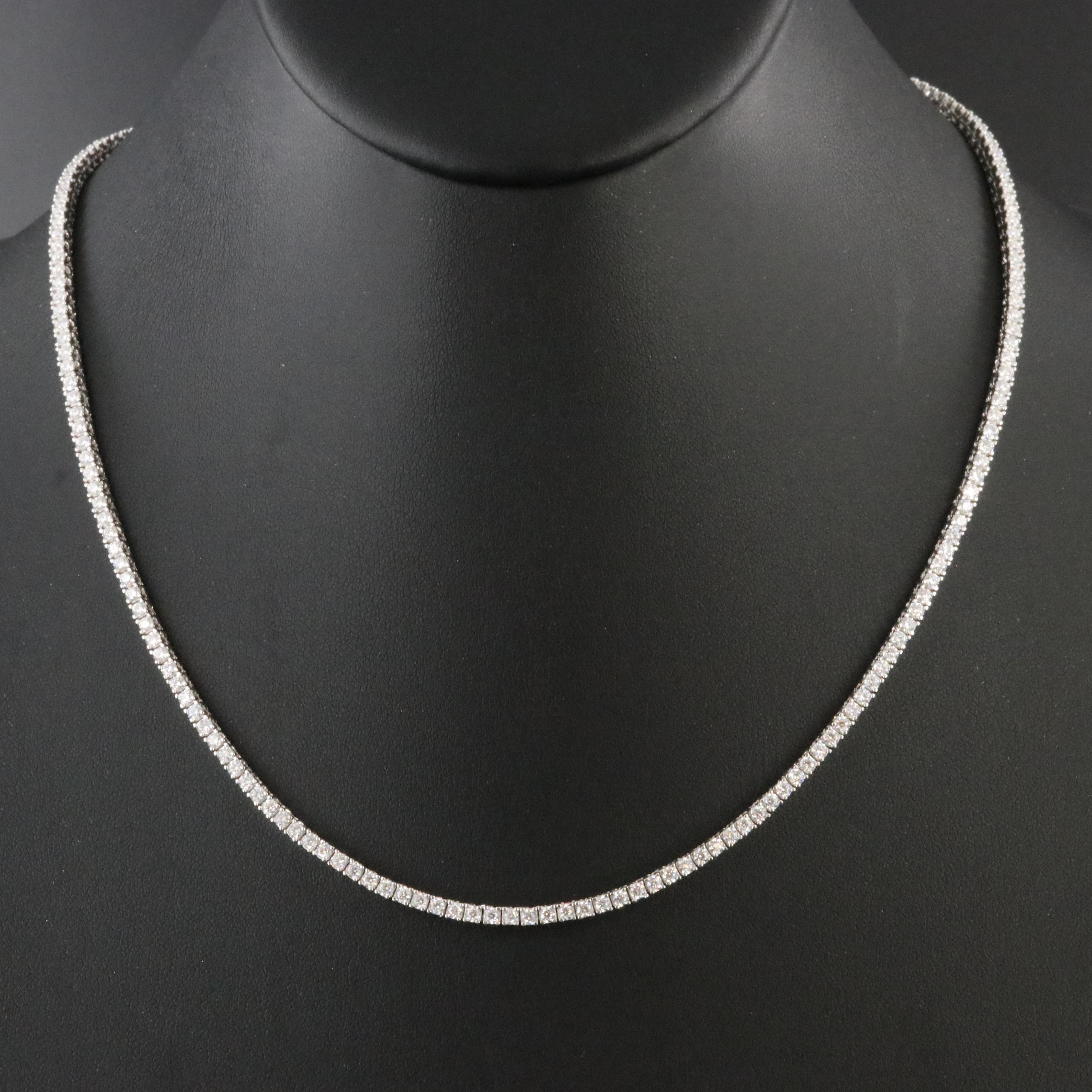 Sterling Moissanite Rivière Necklace