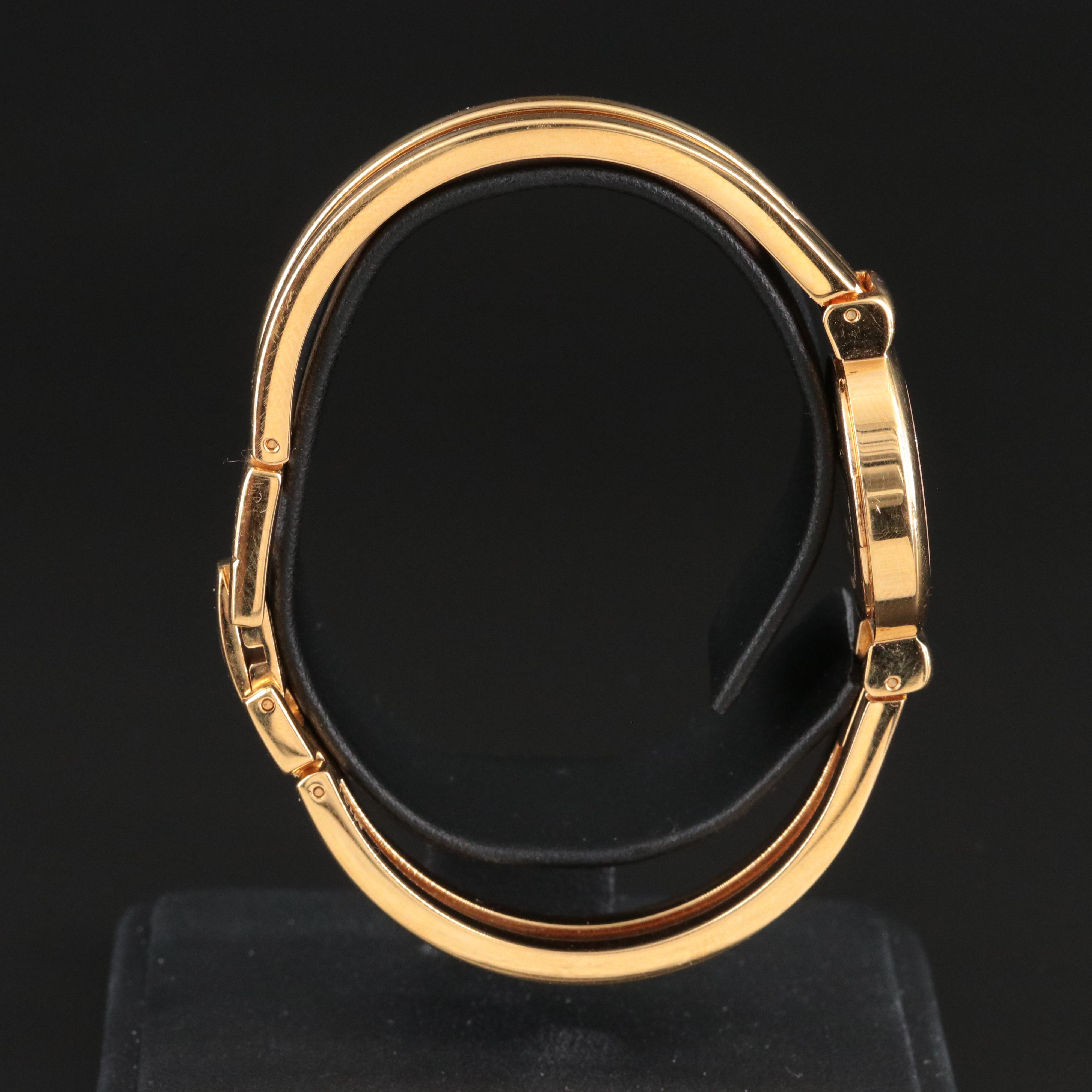 Gold Tone Black Dial Movado Watch