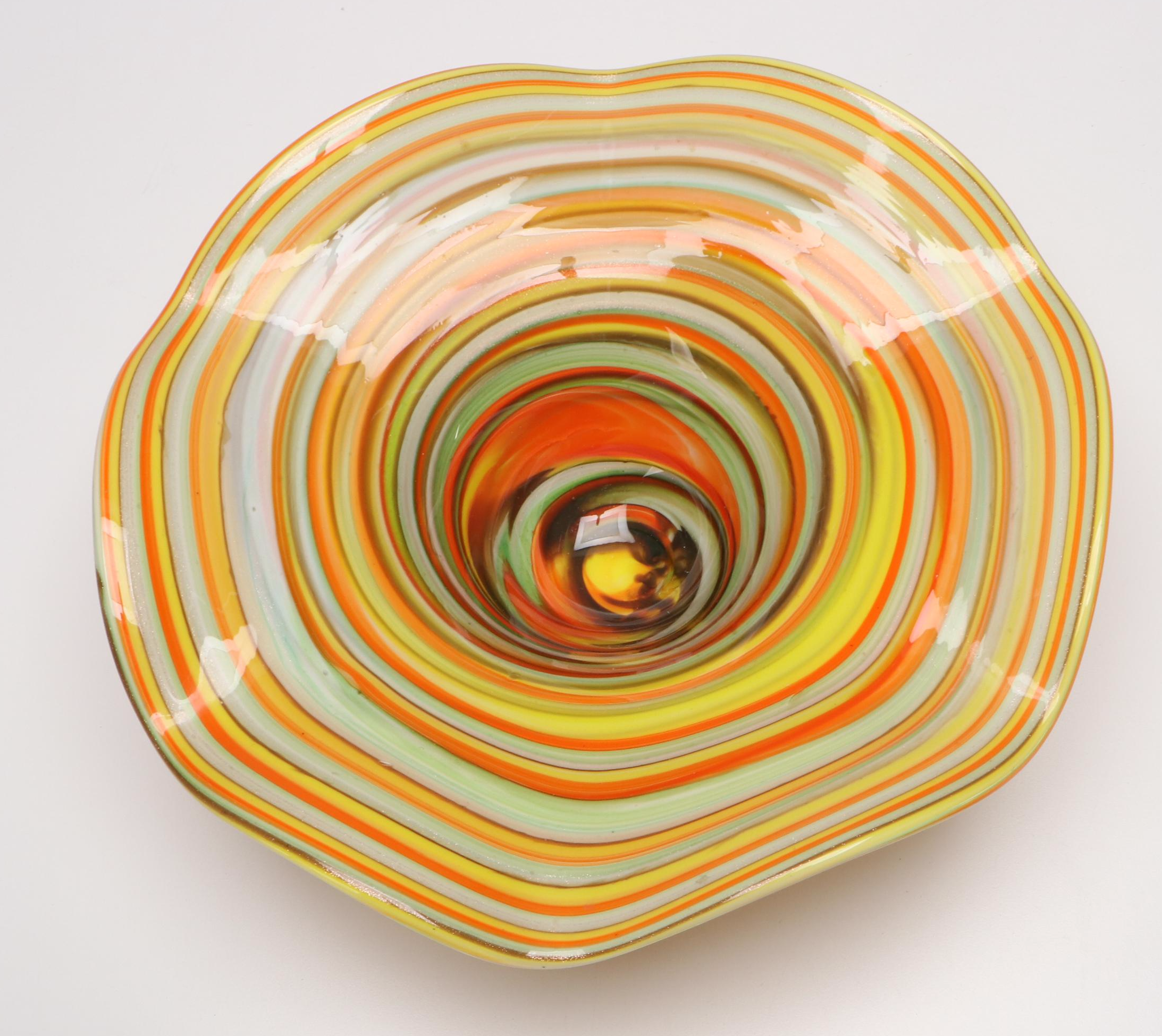 Murano Style Art Glass Ashtray and Bowls