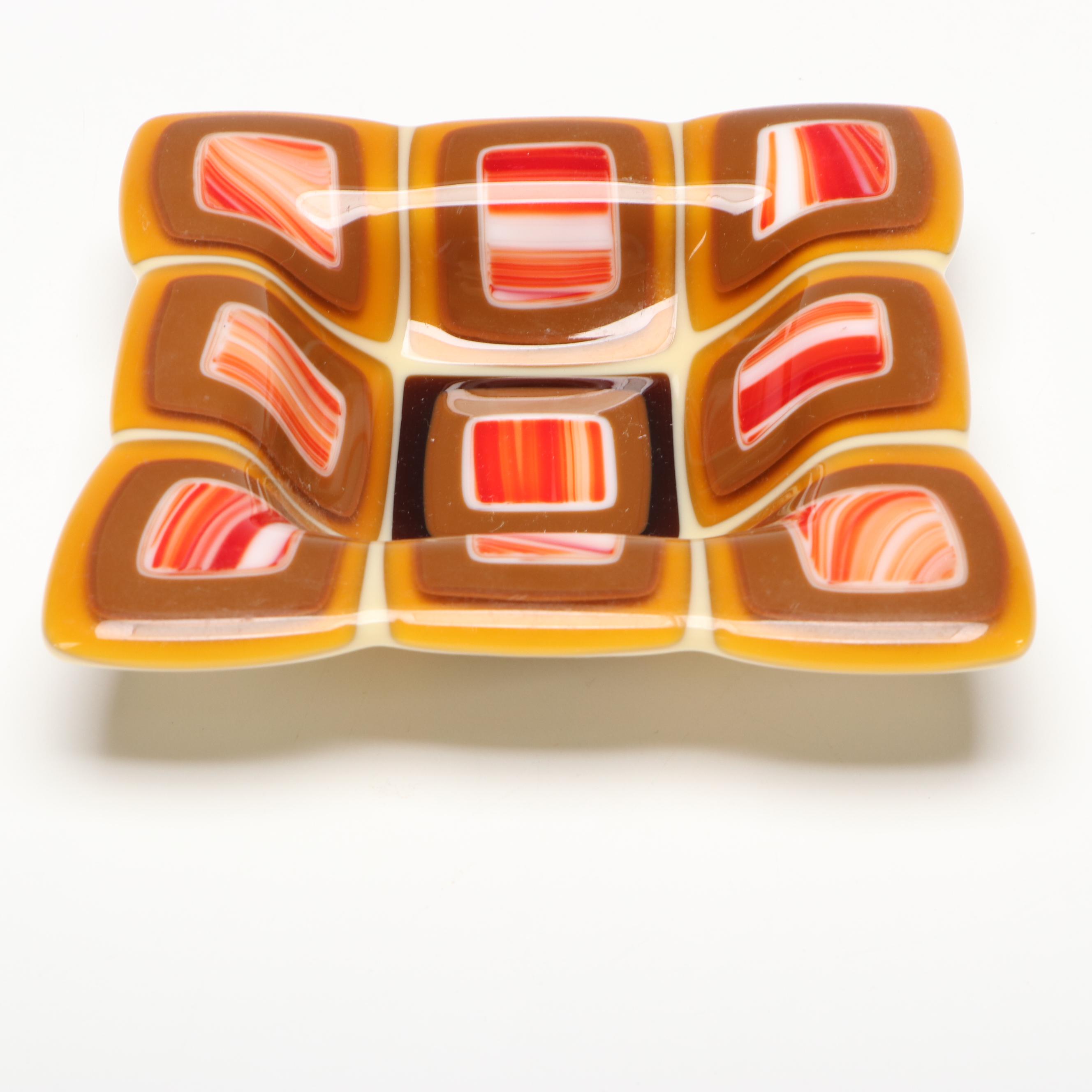 Murano Style Art Glass Ashtray and Bowls