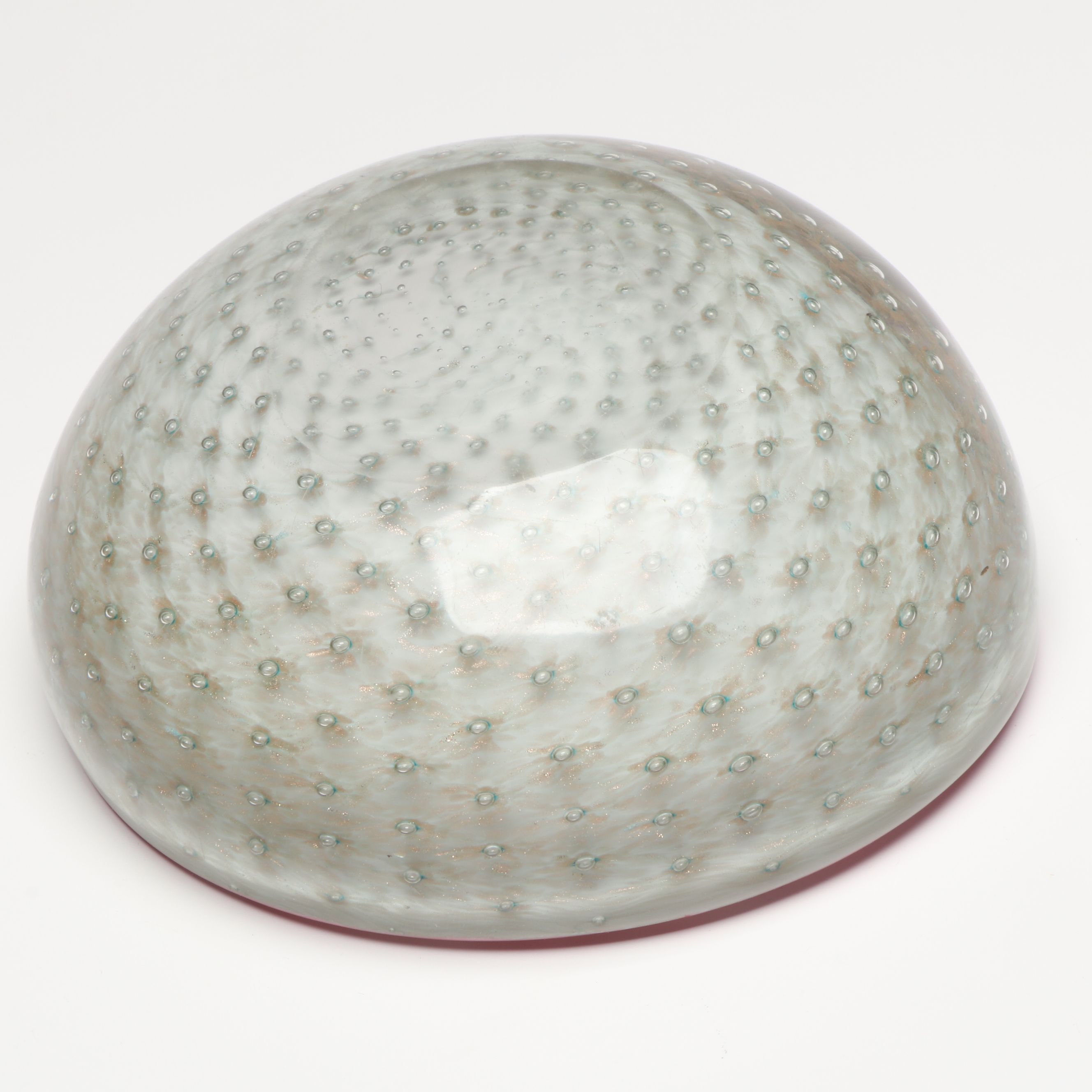 Alfredo Barbini Biomorphic and Bullicante Murano Glass Bowls, Mid-20th Century