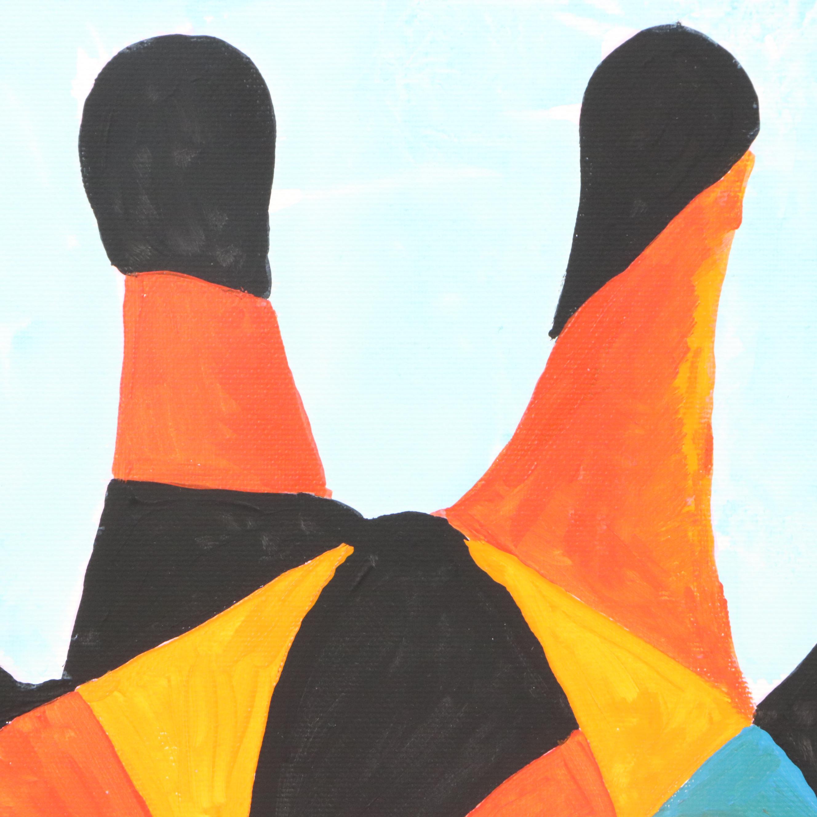 deSanto Acrylic Painting of Giraffe, 2025