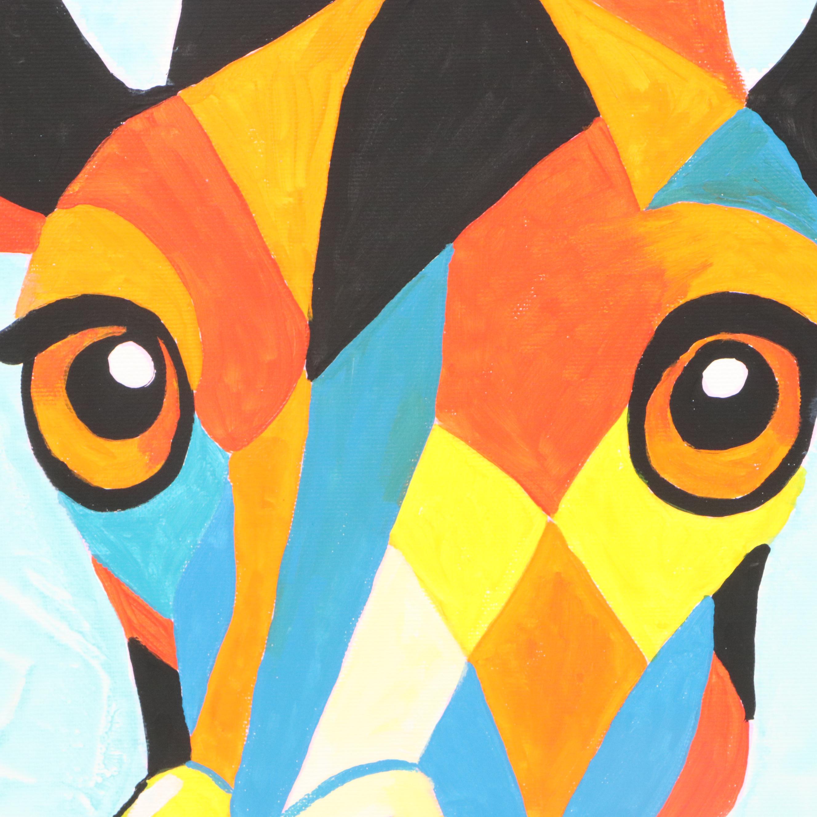 deSanto Acrylic Painting of Giraffe, 2025