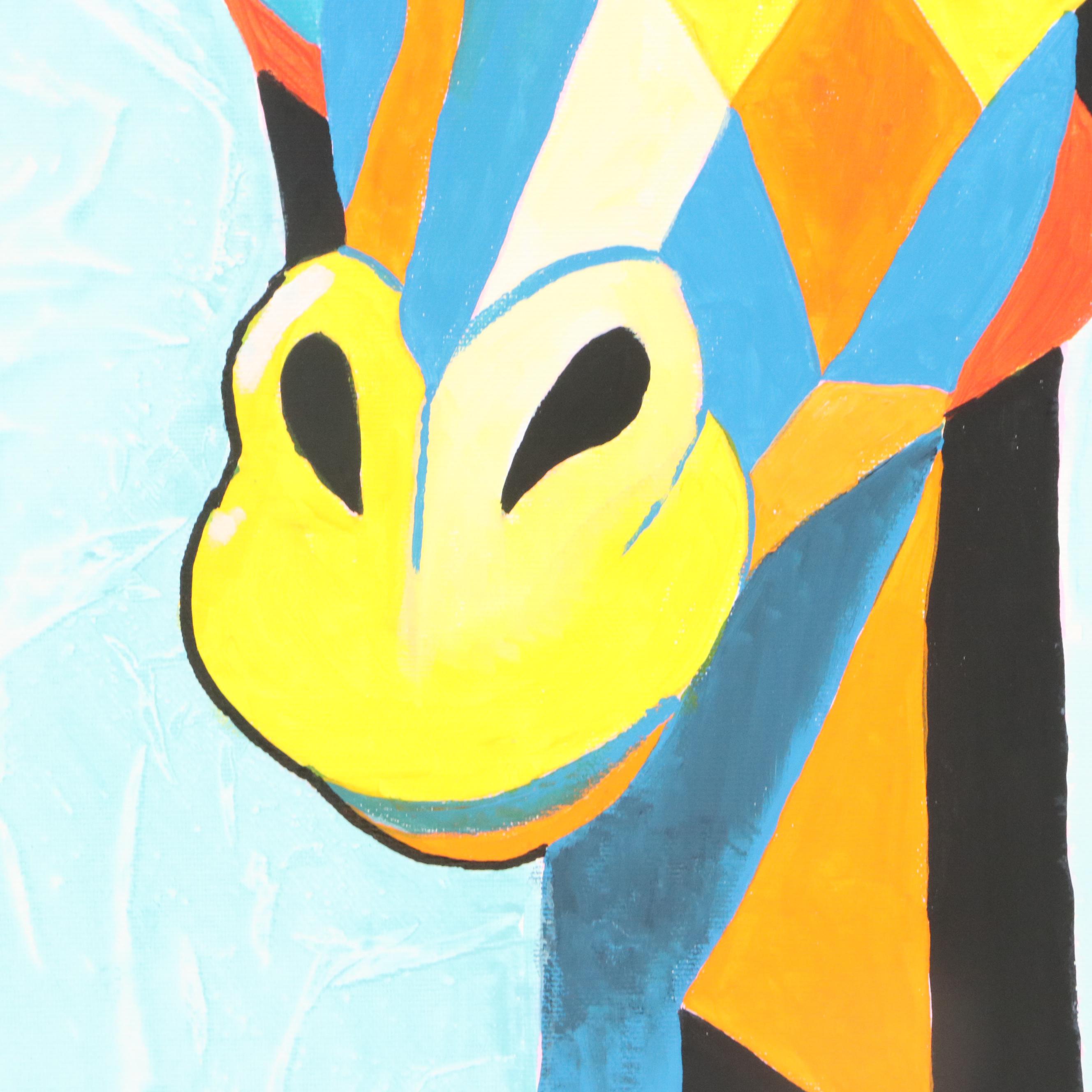 deSanto Acrylic Painting of Giraffe, 2025