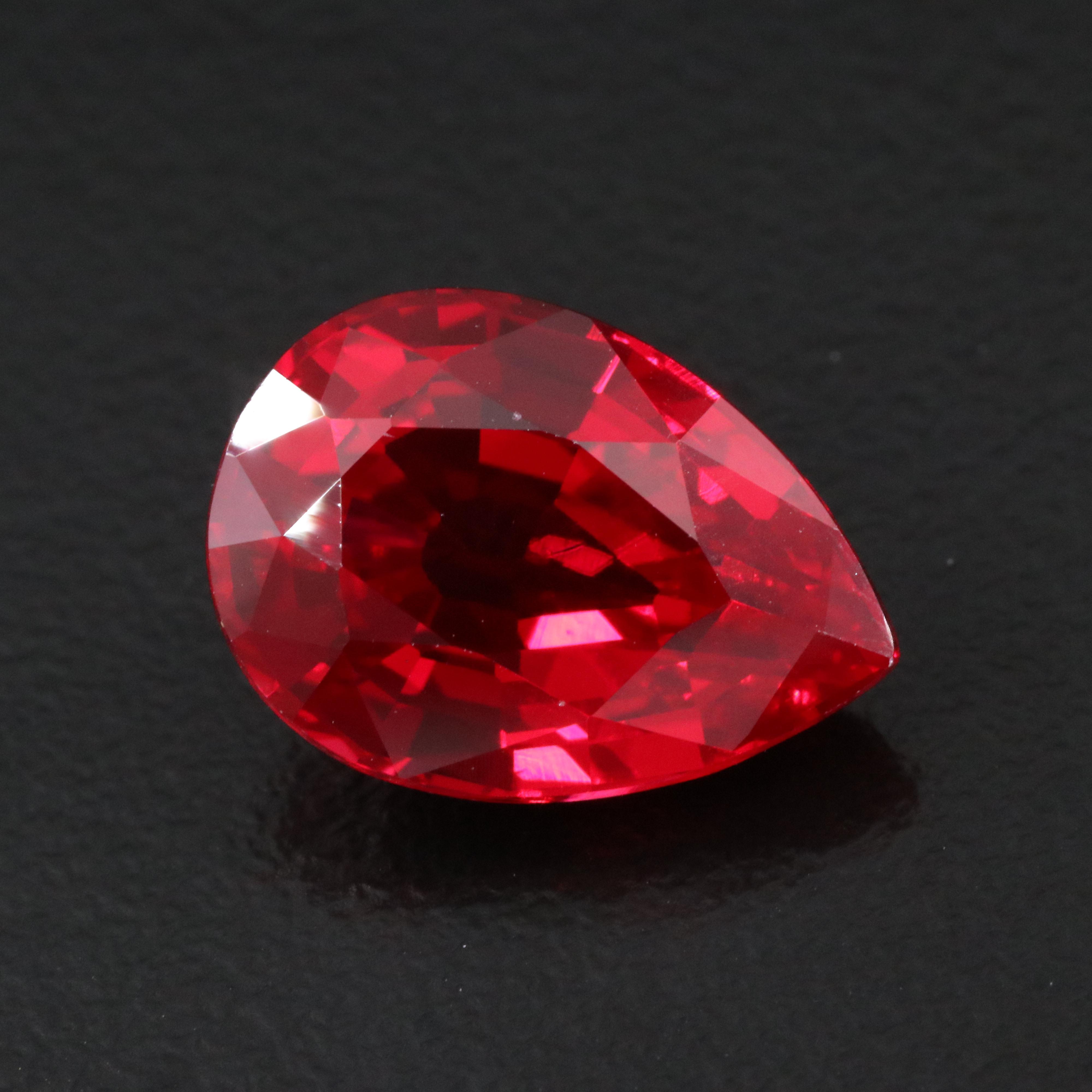 Loose 7.55 CT Lab Grown Ruby
