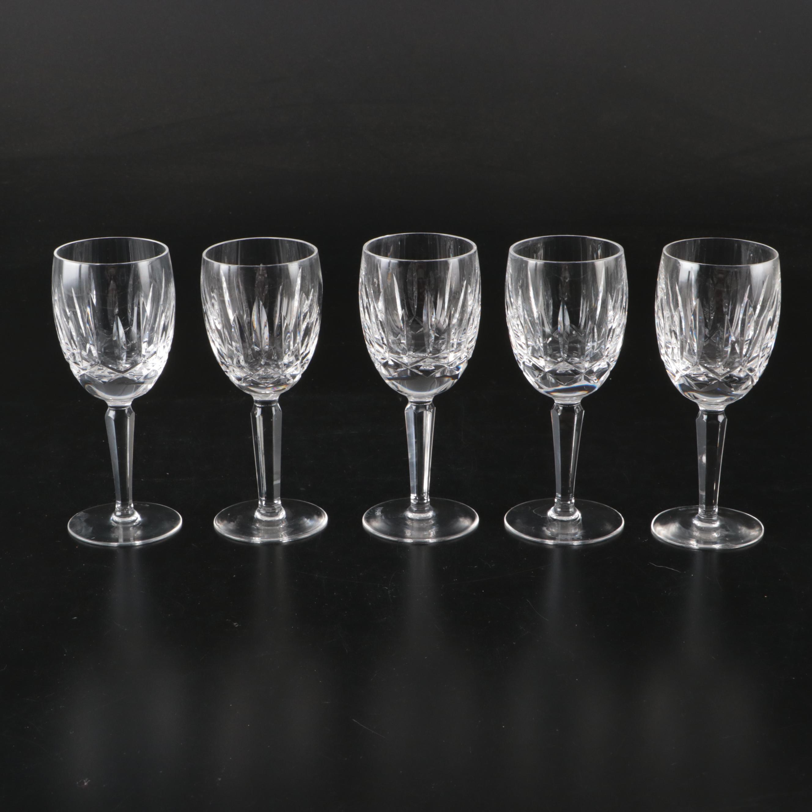 Waterford Crystal "Kildare" Wine Glasses with Other Vanity Tray