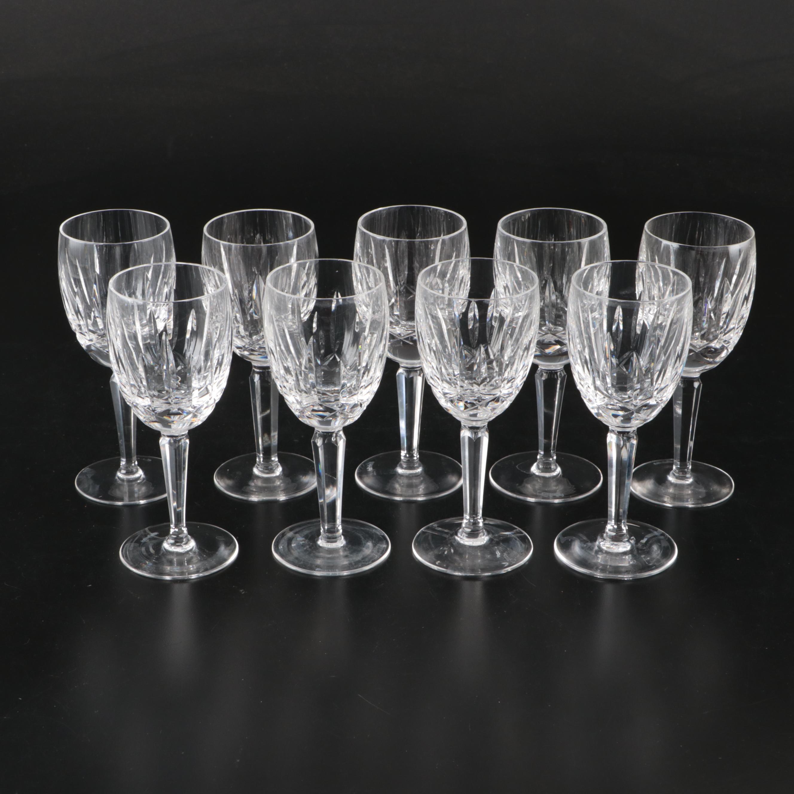 Waterford Crystal "Kildare" Wine Glasses with Other Vanity Tray