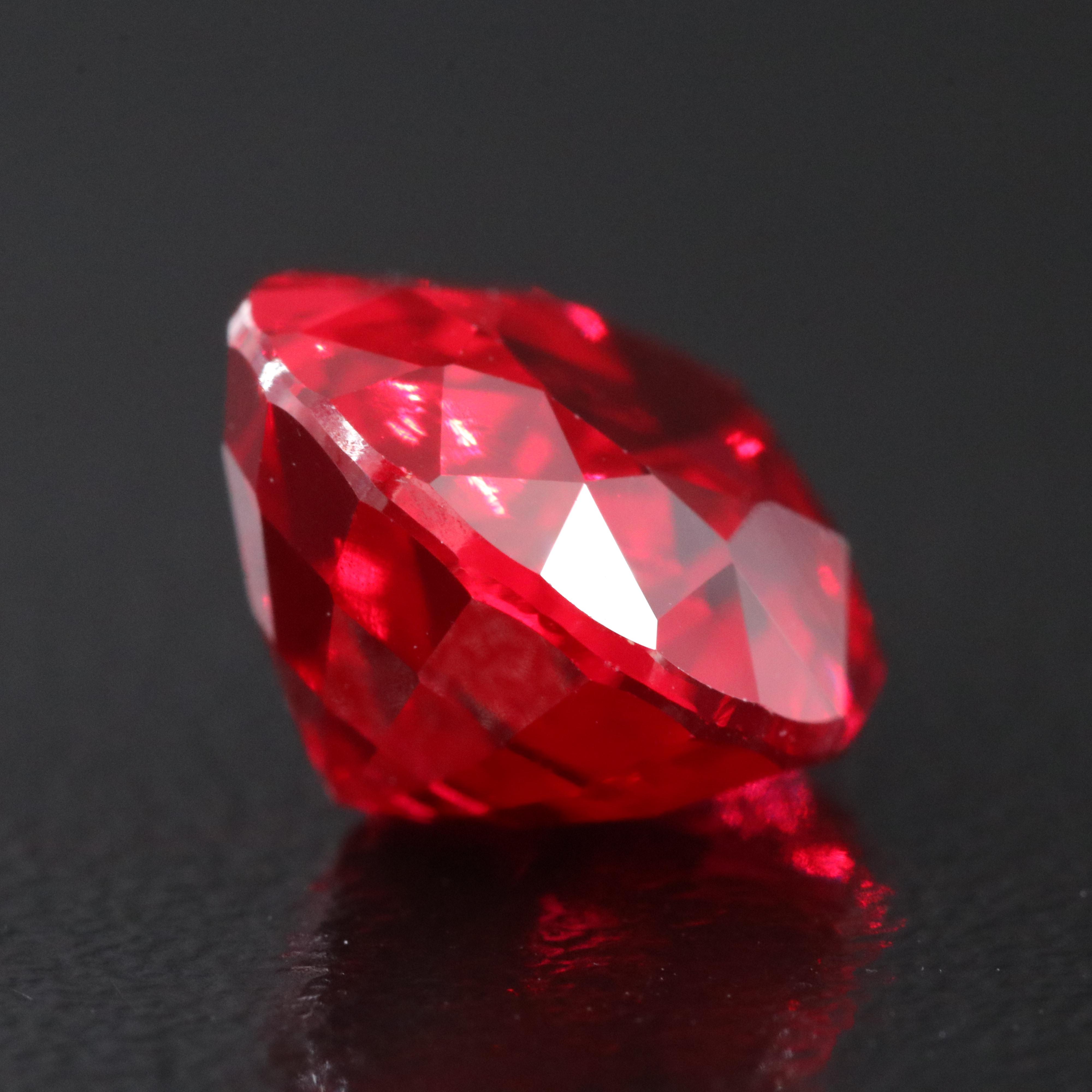 Loose 7.55 CT Lab Grown Ruby