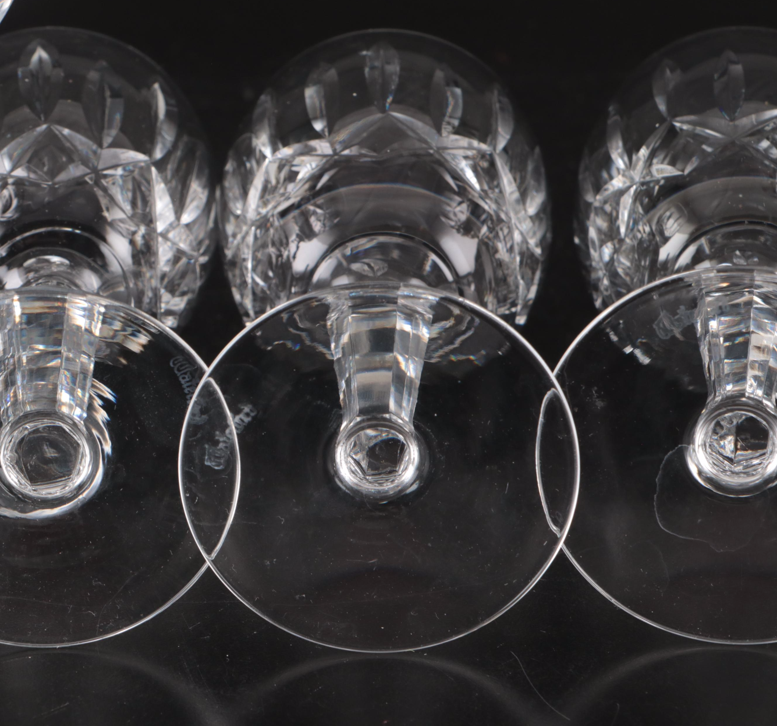 Waterford Crystal "Kildare" Wine Glasses with Other Vanity Tray