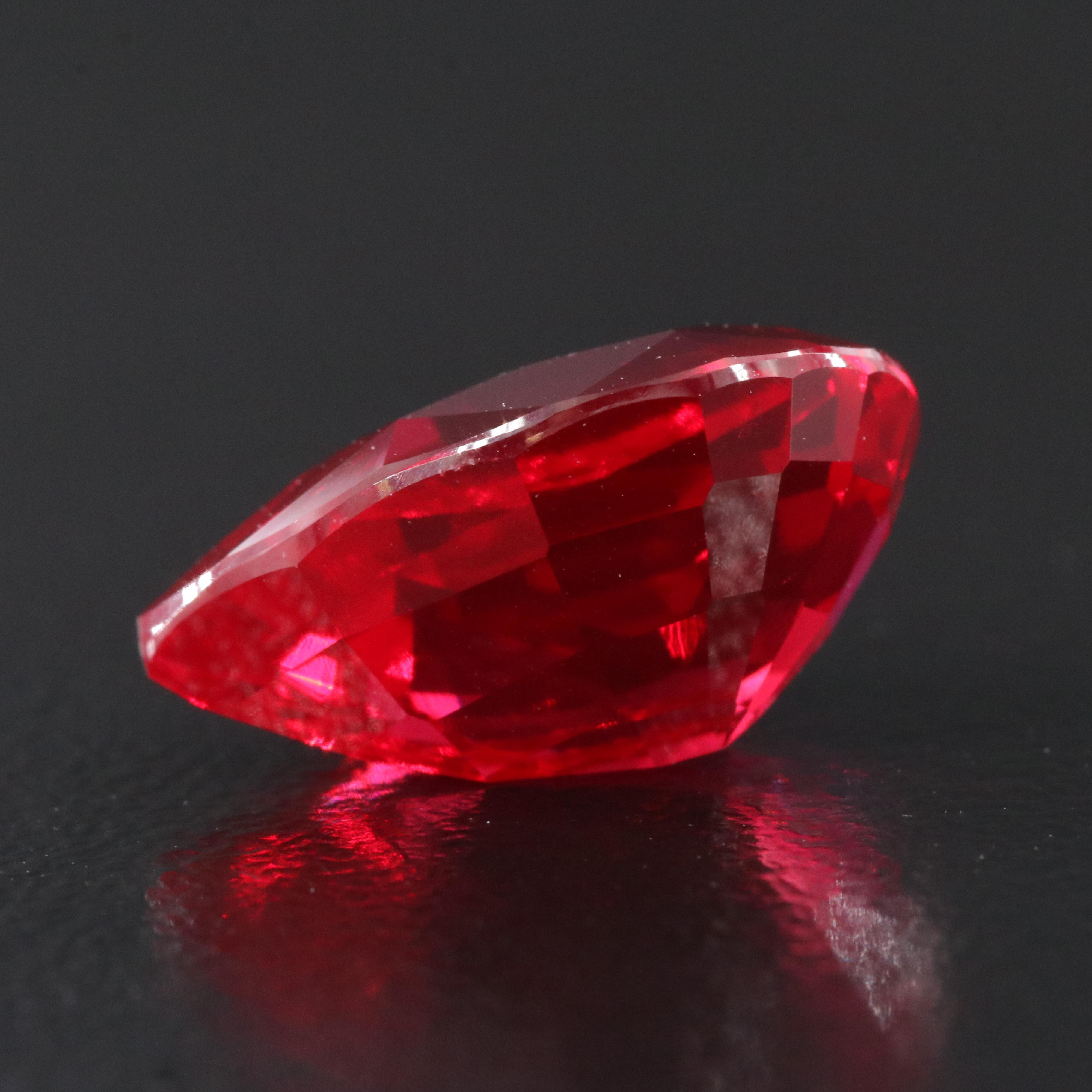 Loose 7.55 CT Lab Grown Ruby