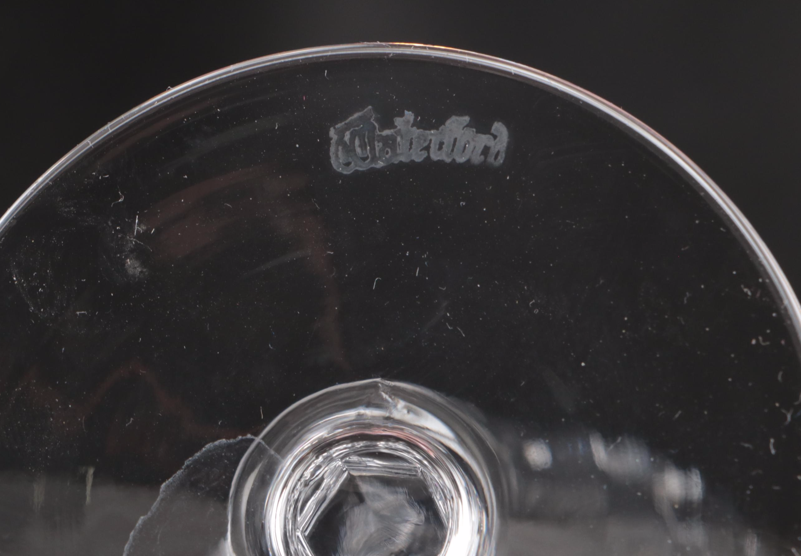 Waterford Crystal "Kildare" Wine Glasses with Other Vanity Tray