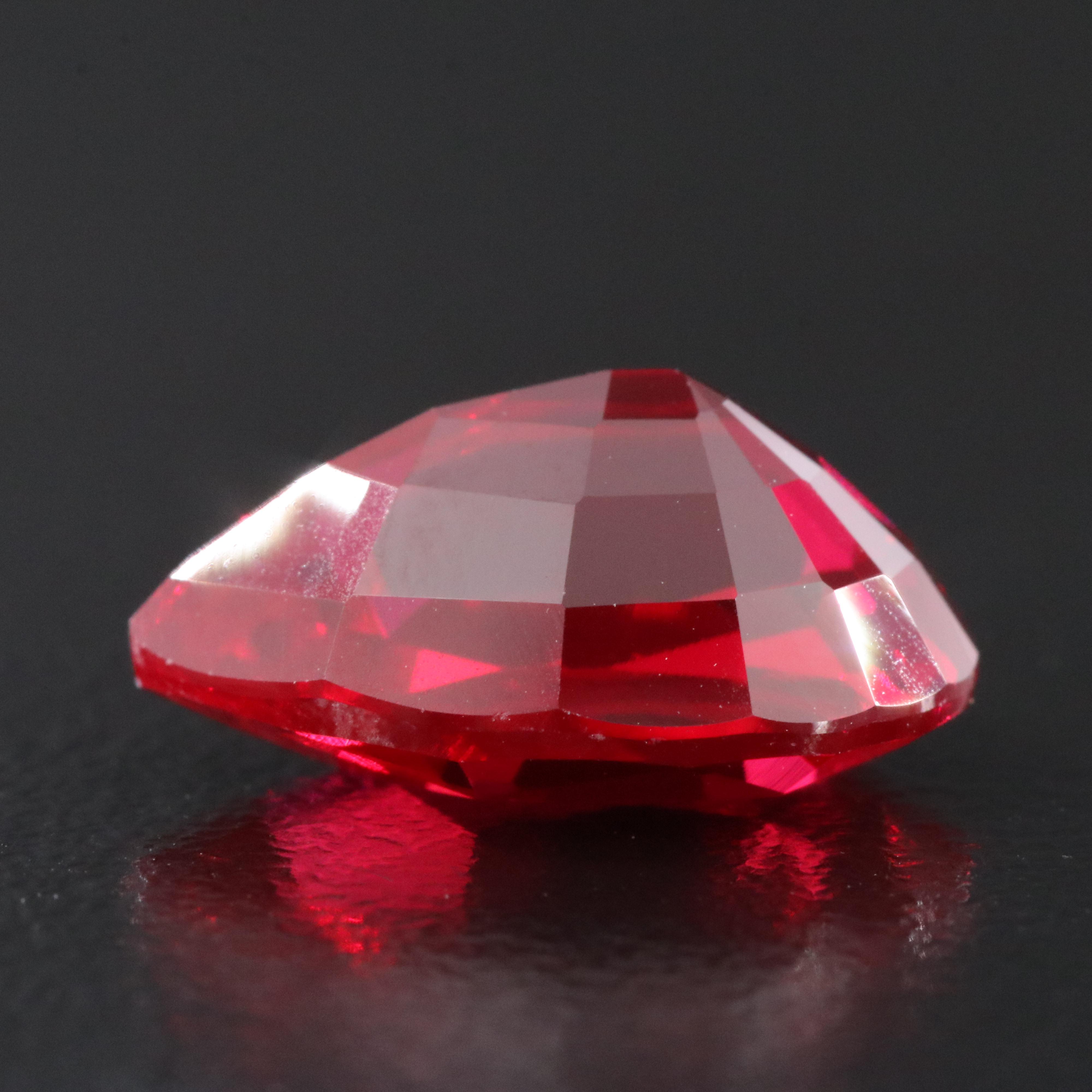 Loose 7.55 CT Lab Grown Ruby