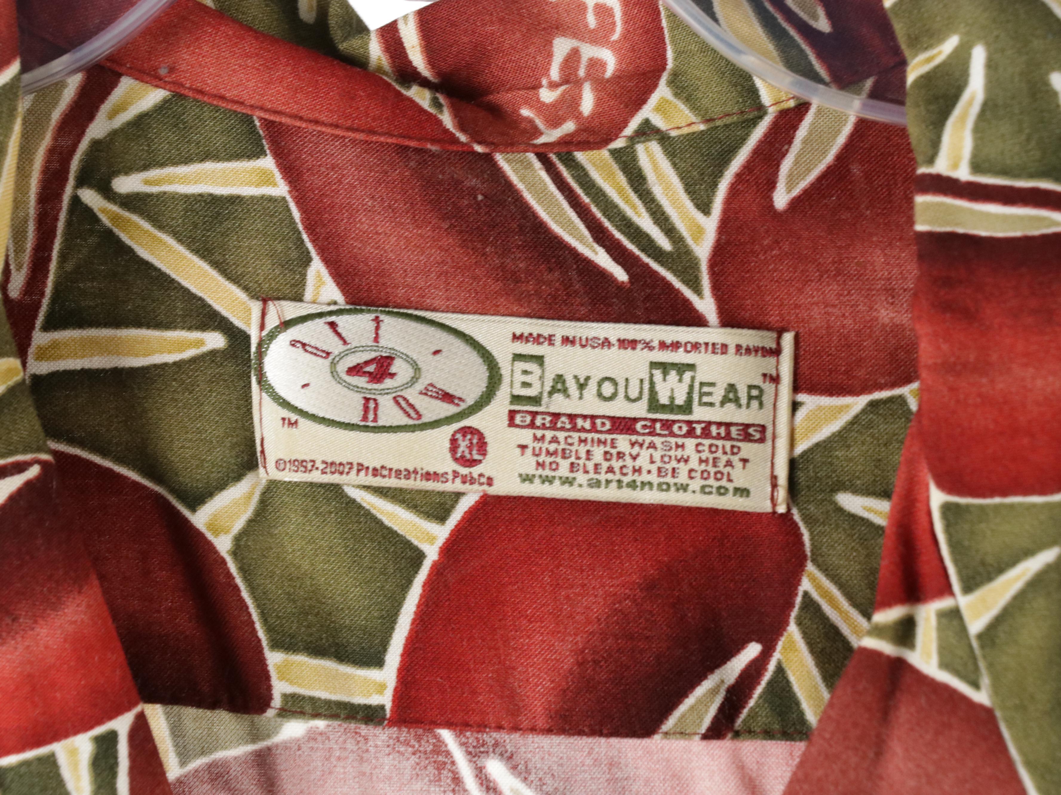 Men's Vintage Bayou Wear New Orleans Jazz Fest Printed Button-Up Shirts