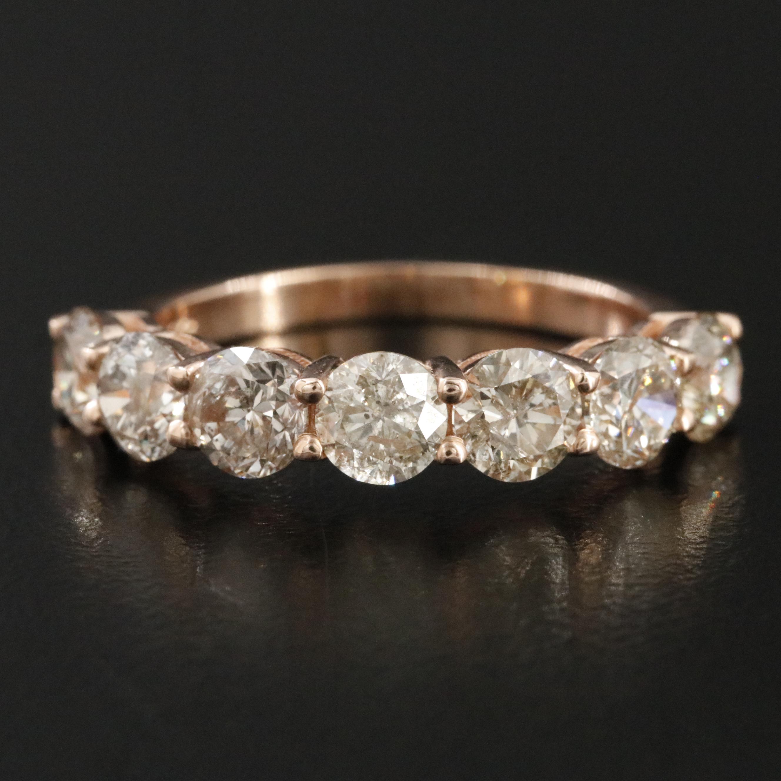 14K Rose Gold 3.26 CTW Diamond Ring with IGI Jewelry Report