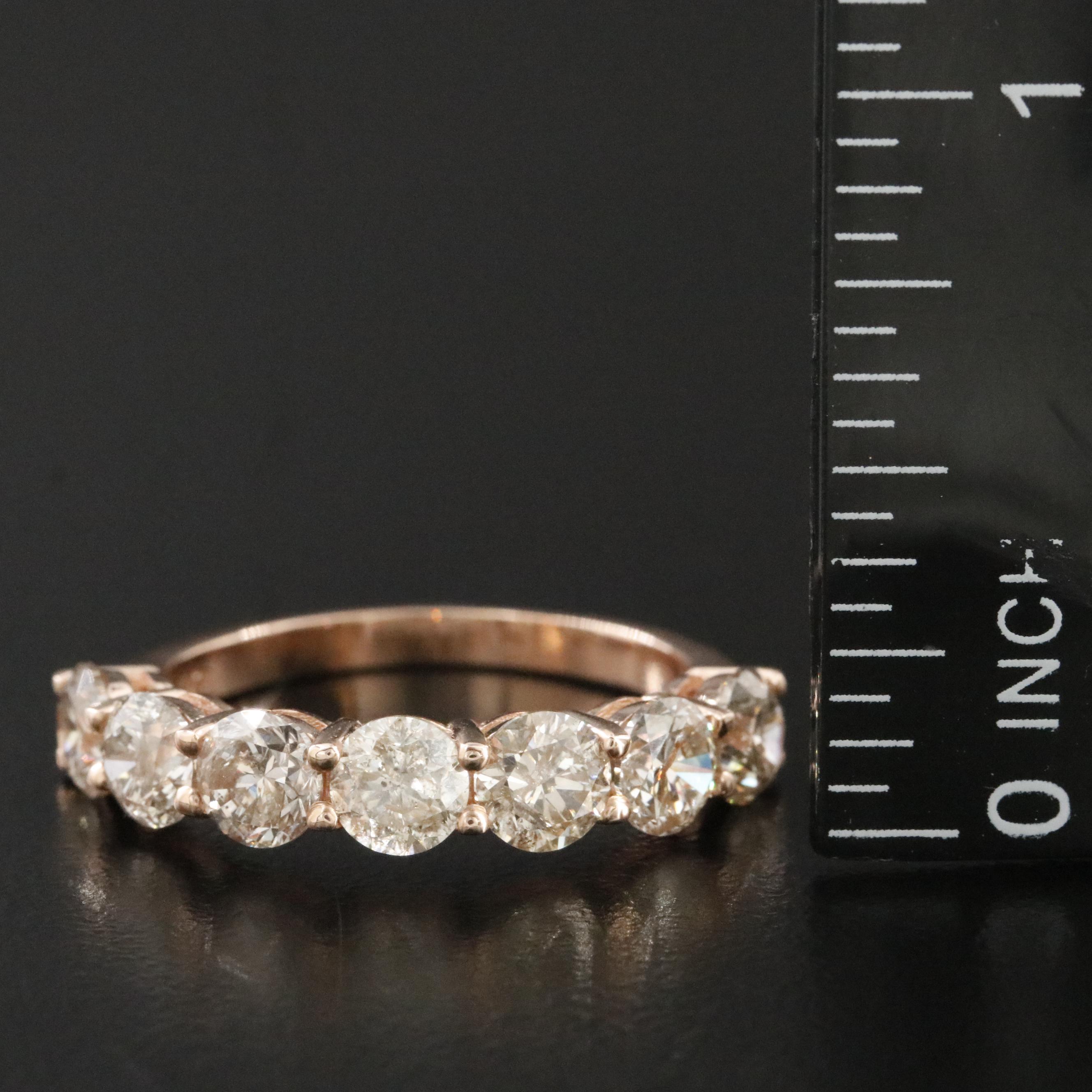 14K Rose Gold 3.26 CTW Diamond Ring with IGI Jewelry Report