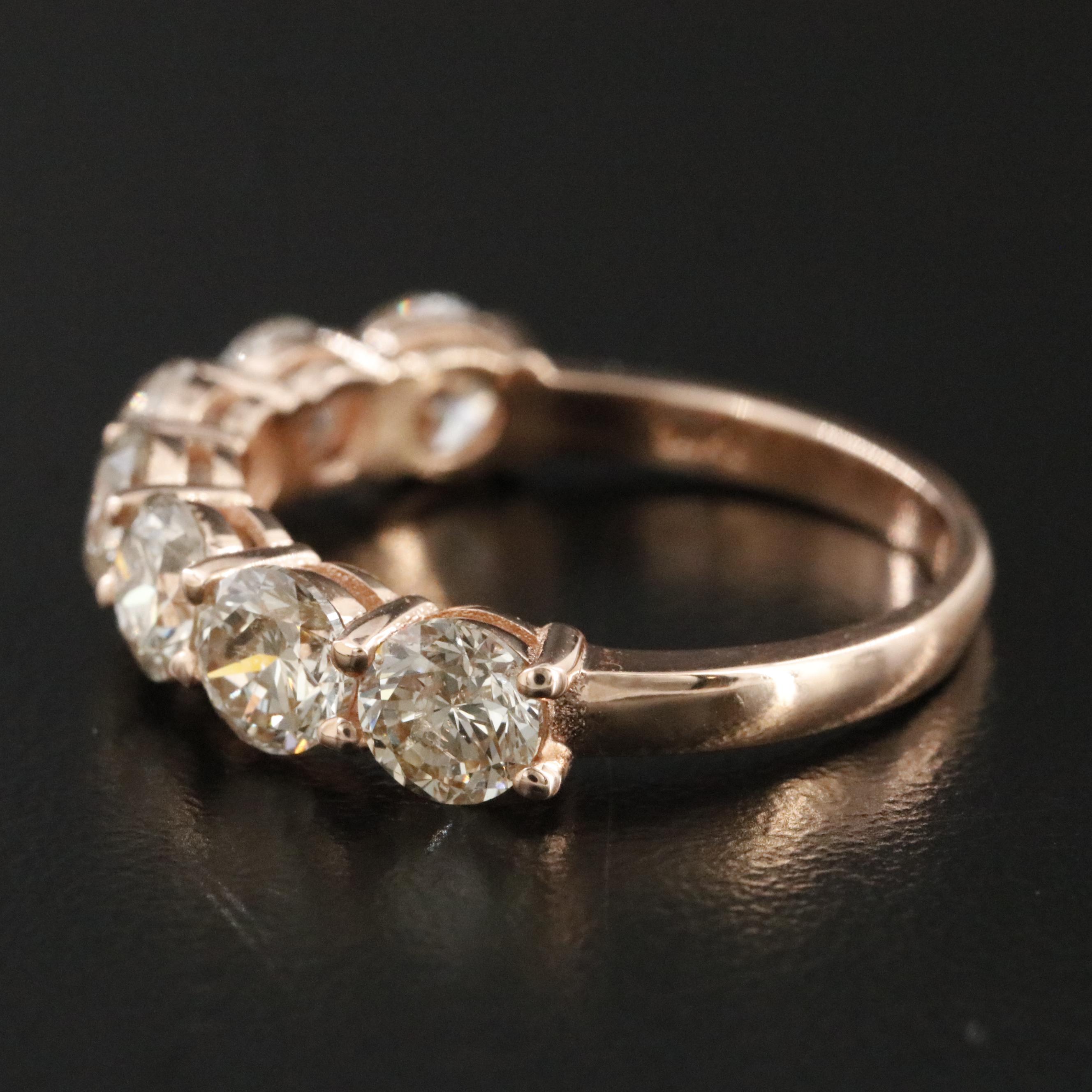 14K Rose Gold 3.26 CTW Diamond Ring with IGI Jewelry Report