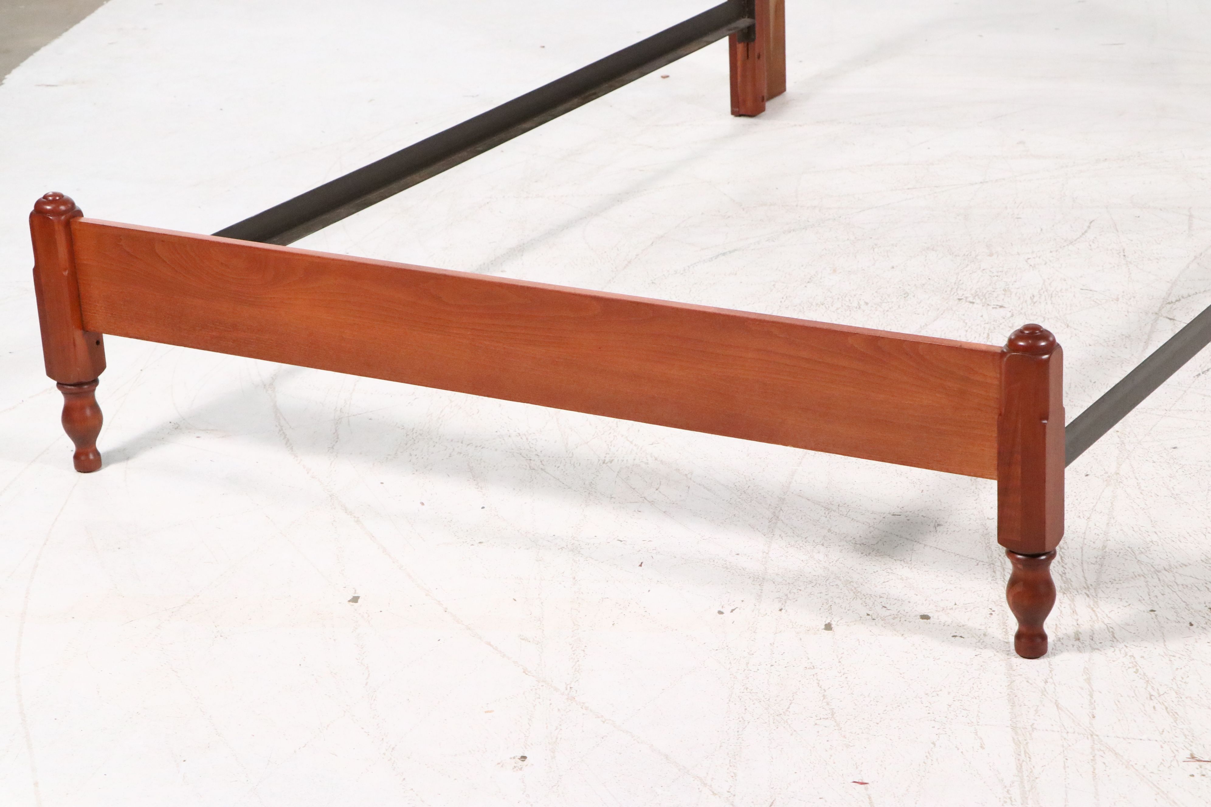 Colonial Style Full Size Cherry Bed Frame with Coordinating Nightstand