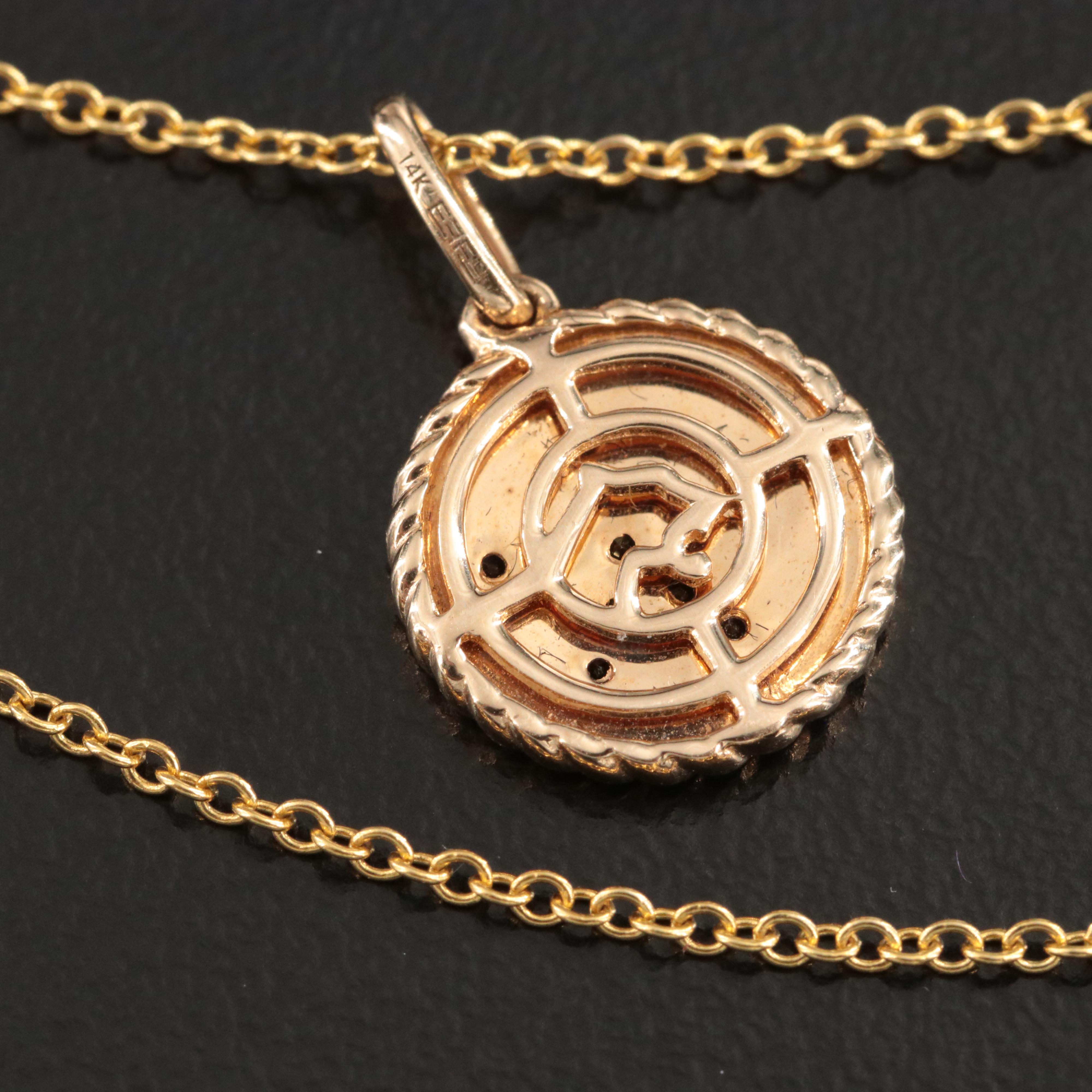 EFFY 14K Sapphire Starfish Pendant Necklace