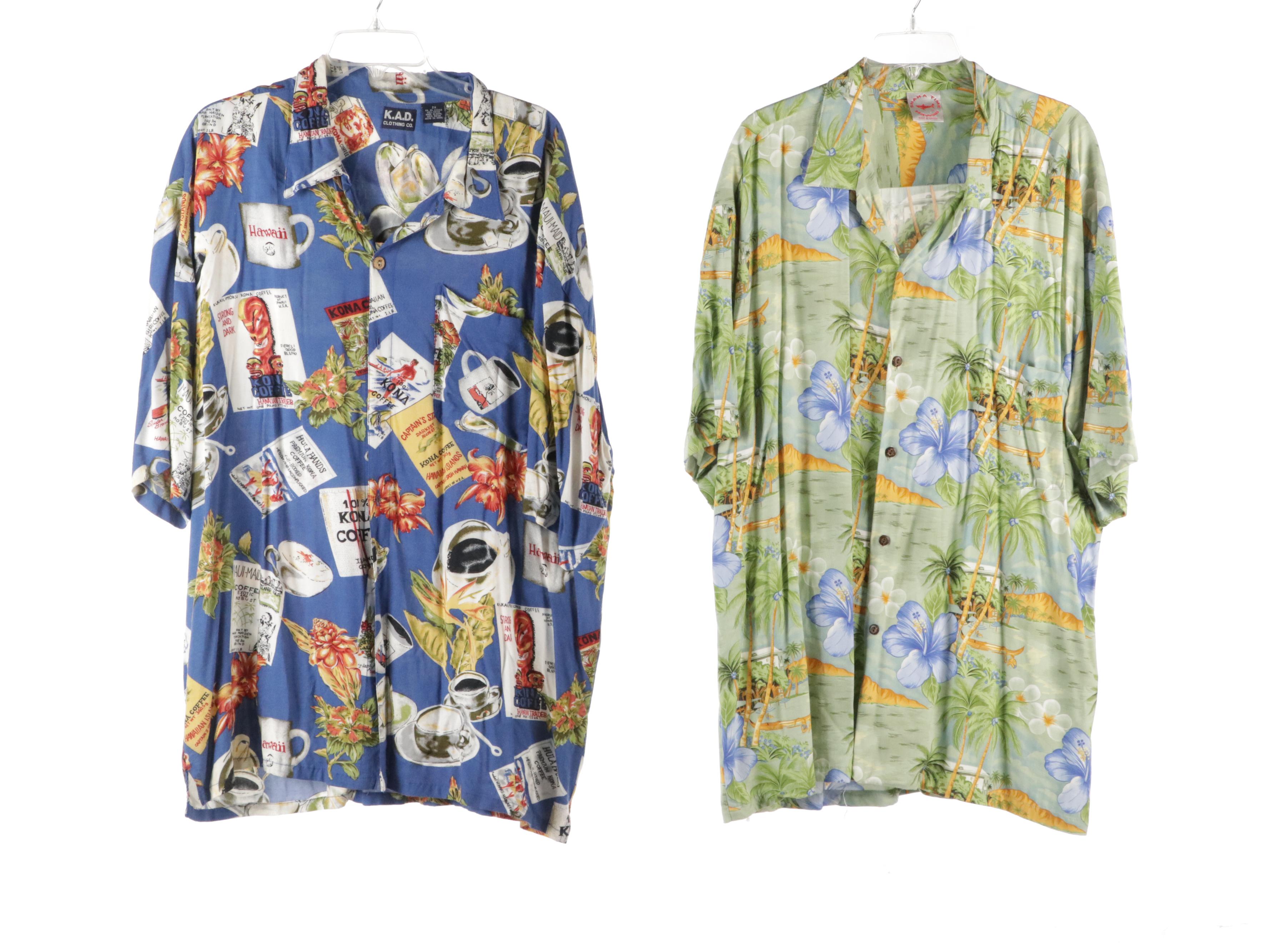 Men's Vintage Jimmy Buffett Margaritaville, Shaka Time, & K.A.D. Hawaiian Shirts