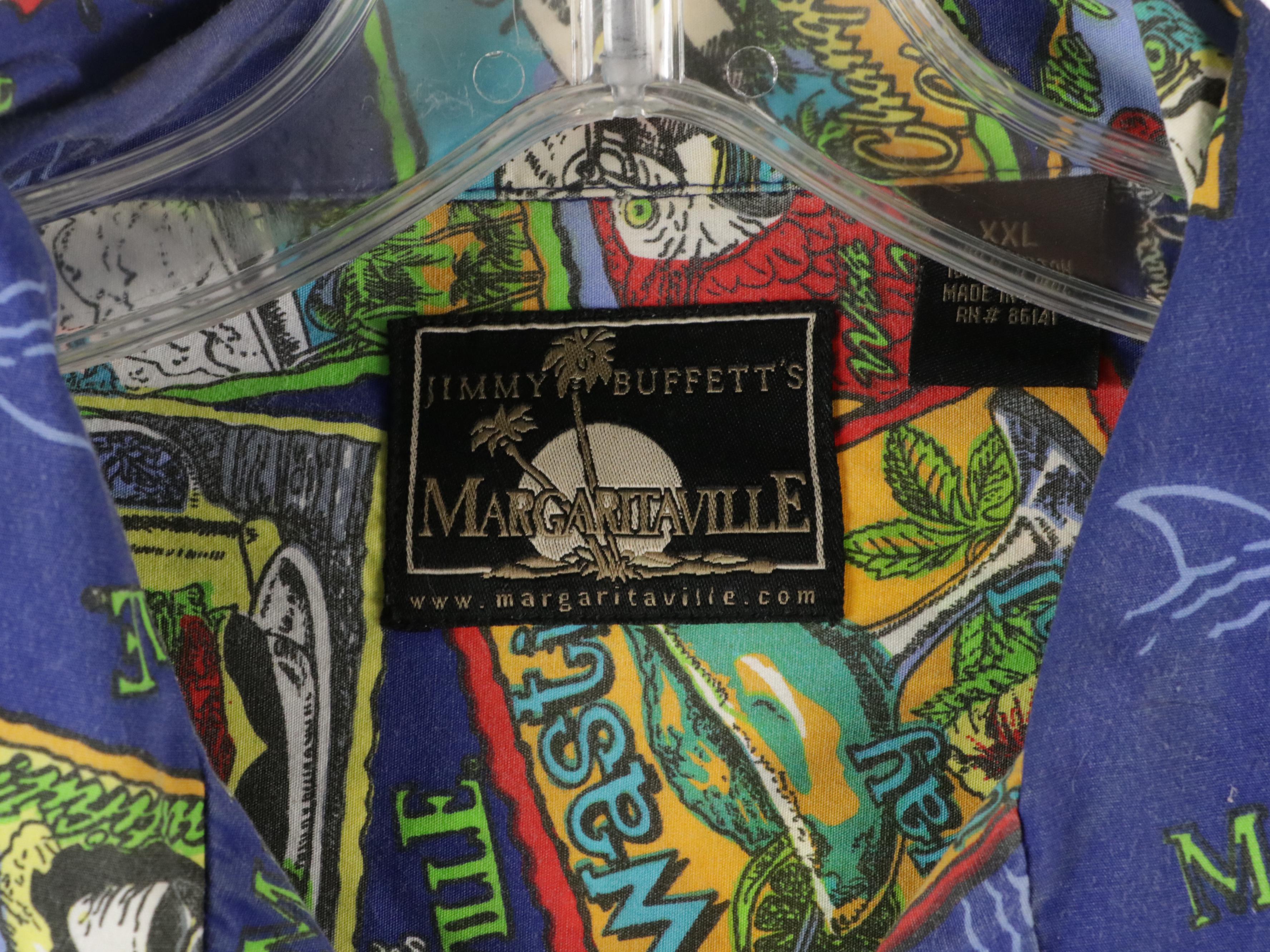 Men's Vintage Jimmy Buffett Margaritaville, Shaka Time, & K.A.D. Hawaiian Shirts