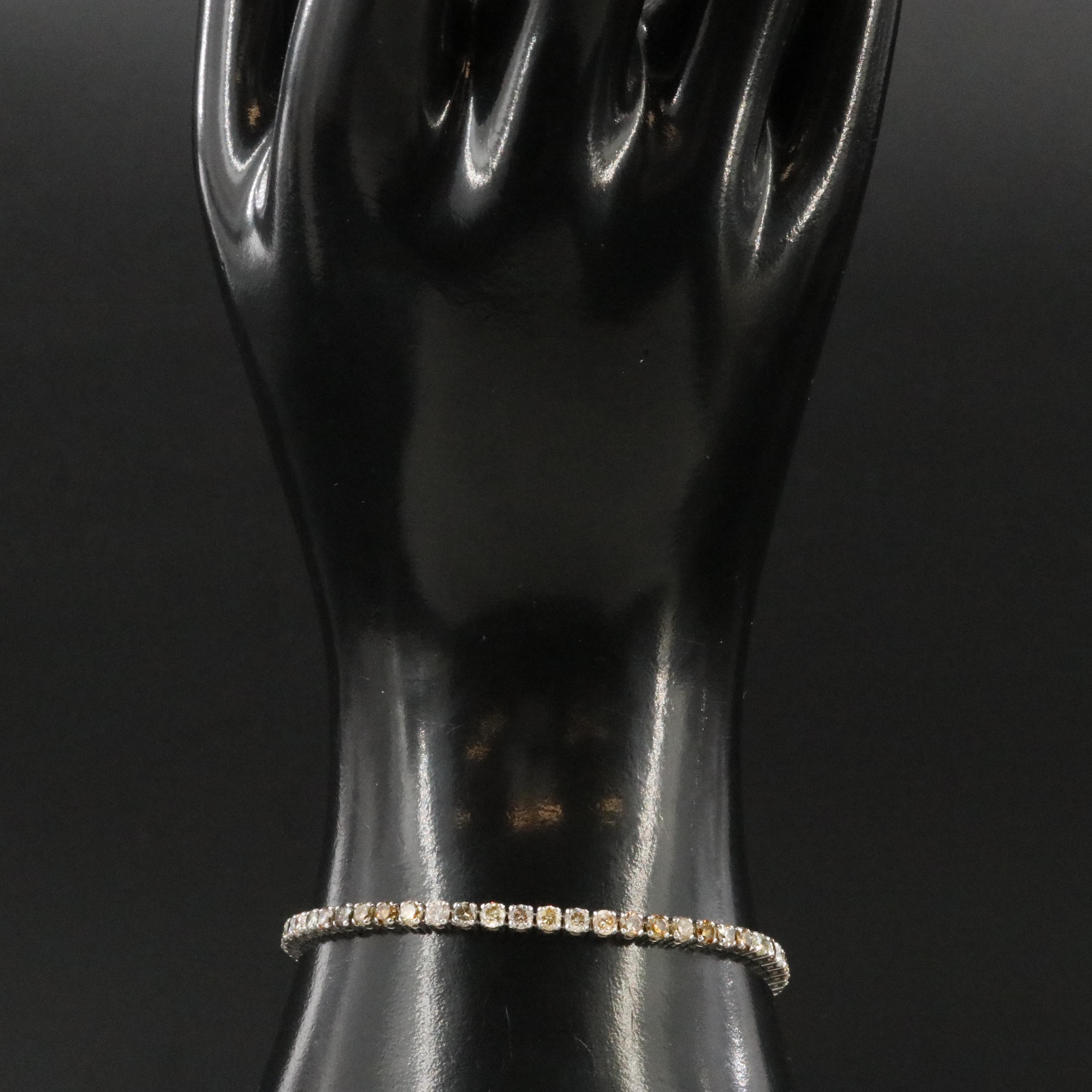 14K 5.00 CTW Fancy Diamond Bracelet with IGI Report