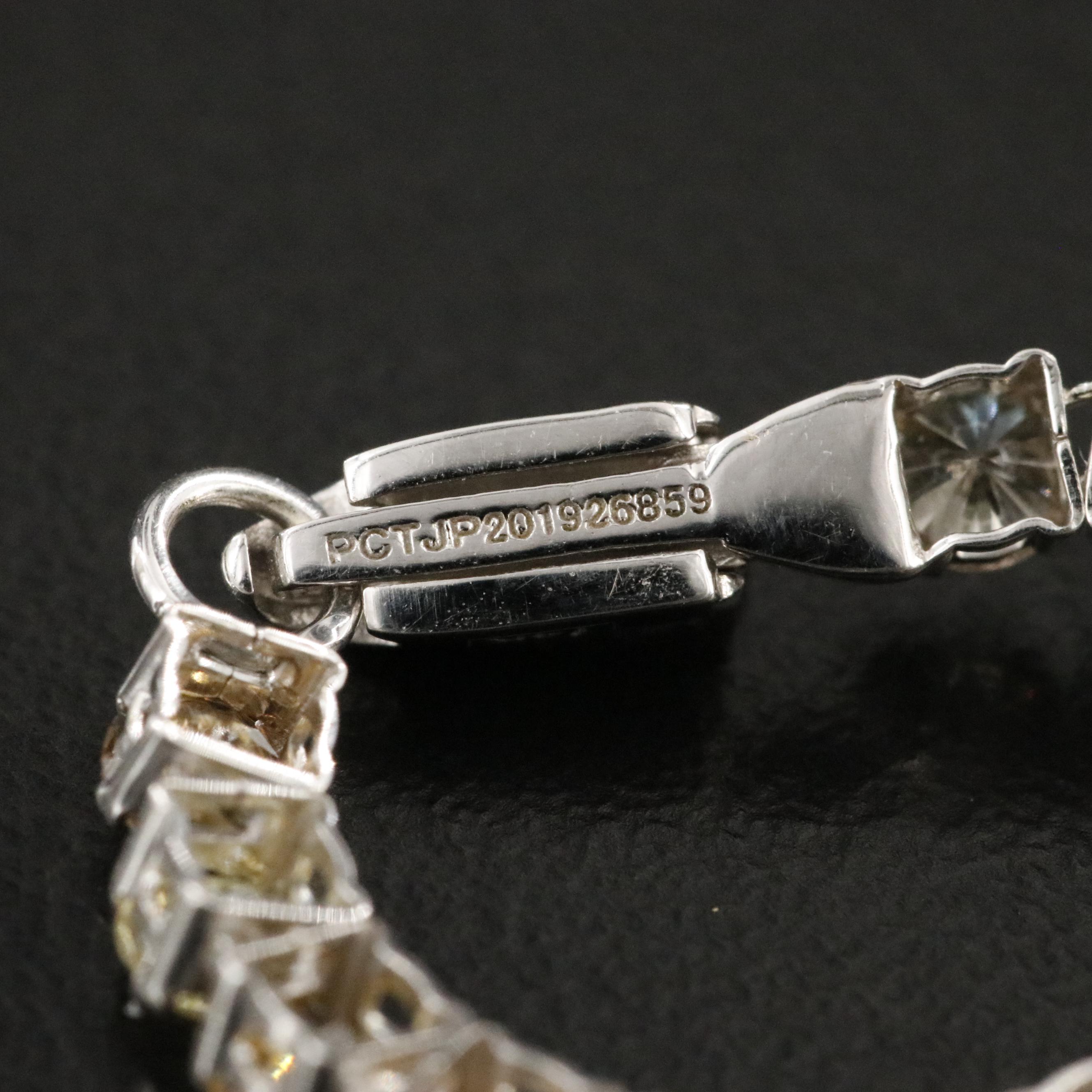 14K 5.00 CTW Fancy Diamond Bracelet with IGI Report