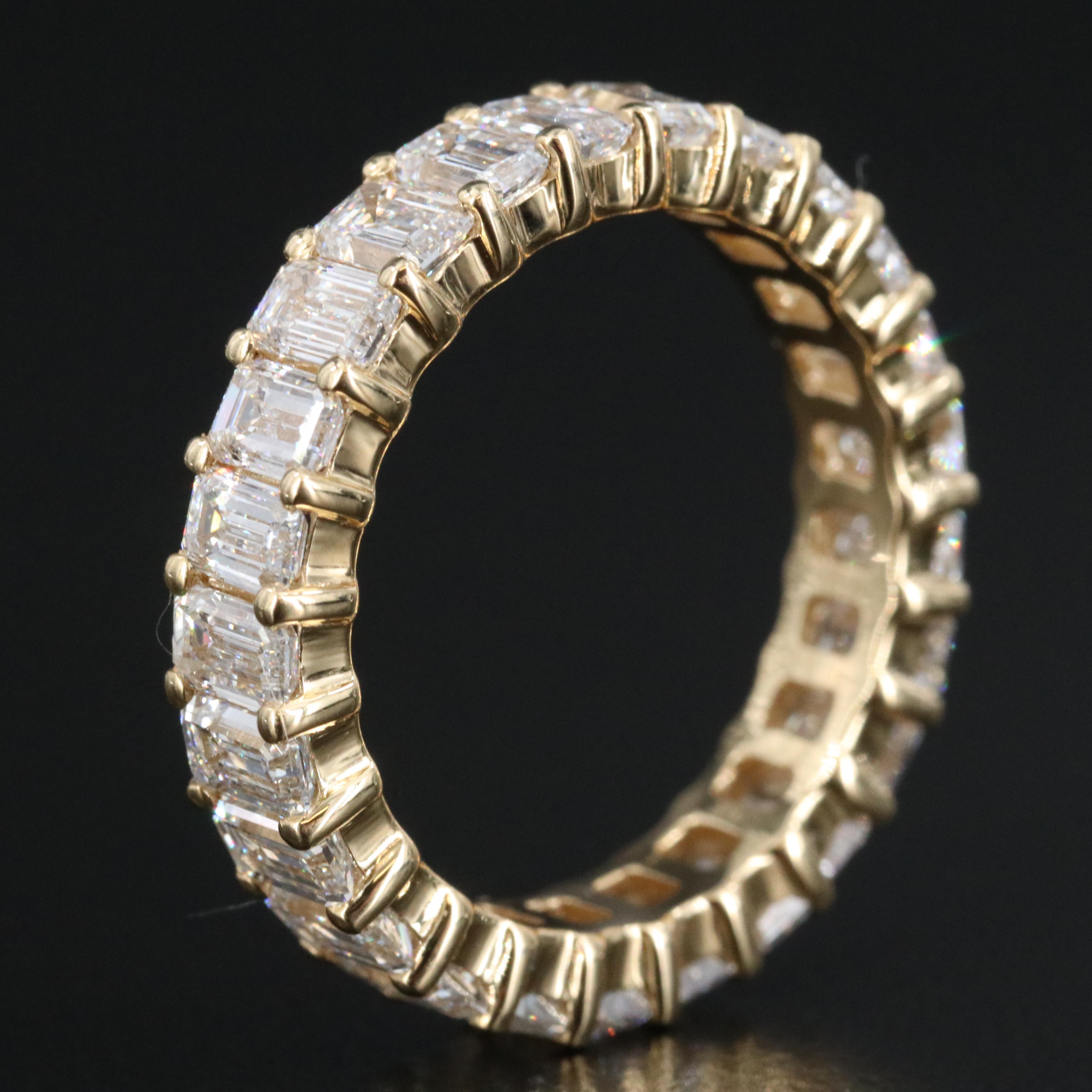 18K 4.23 CTW Lab Grown Diamond Eternity Ring