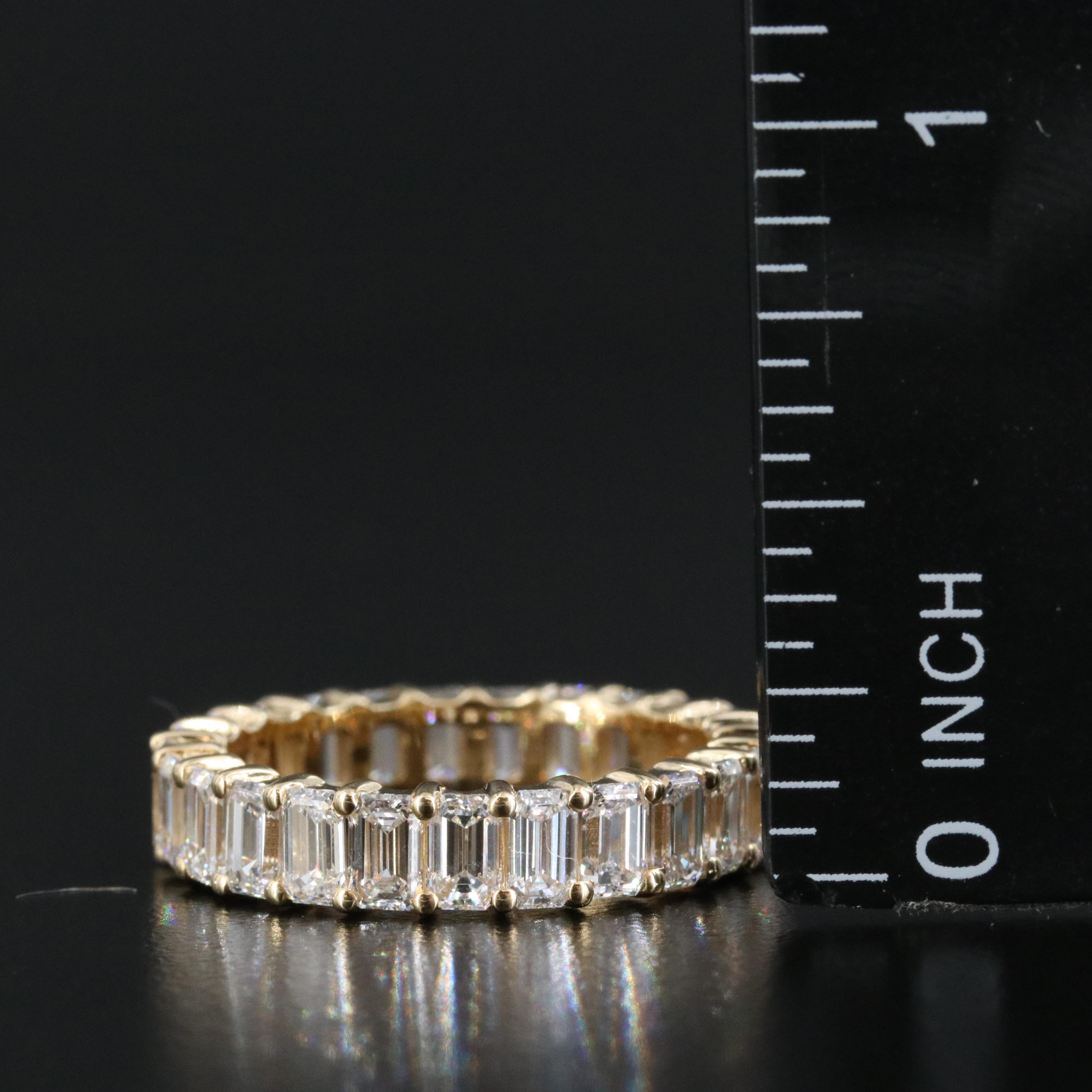 18K 4.23 CTW Lab Grown Diamond Eternity Ring