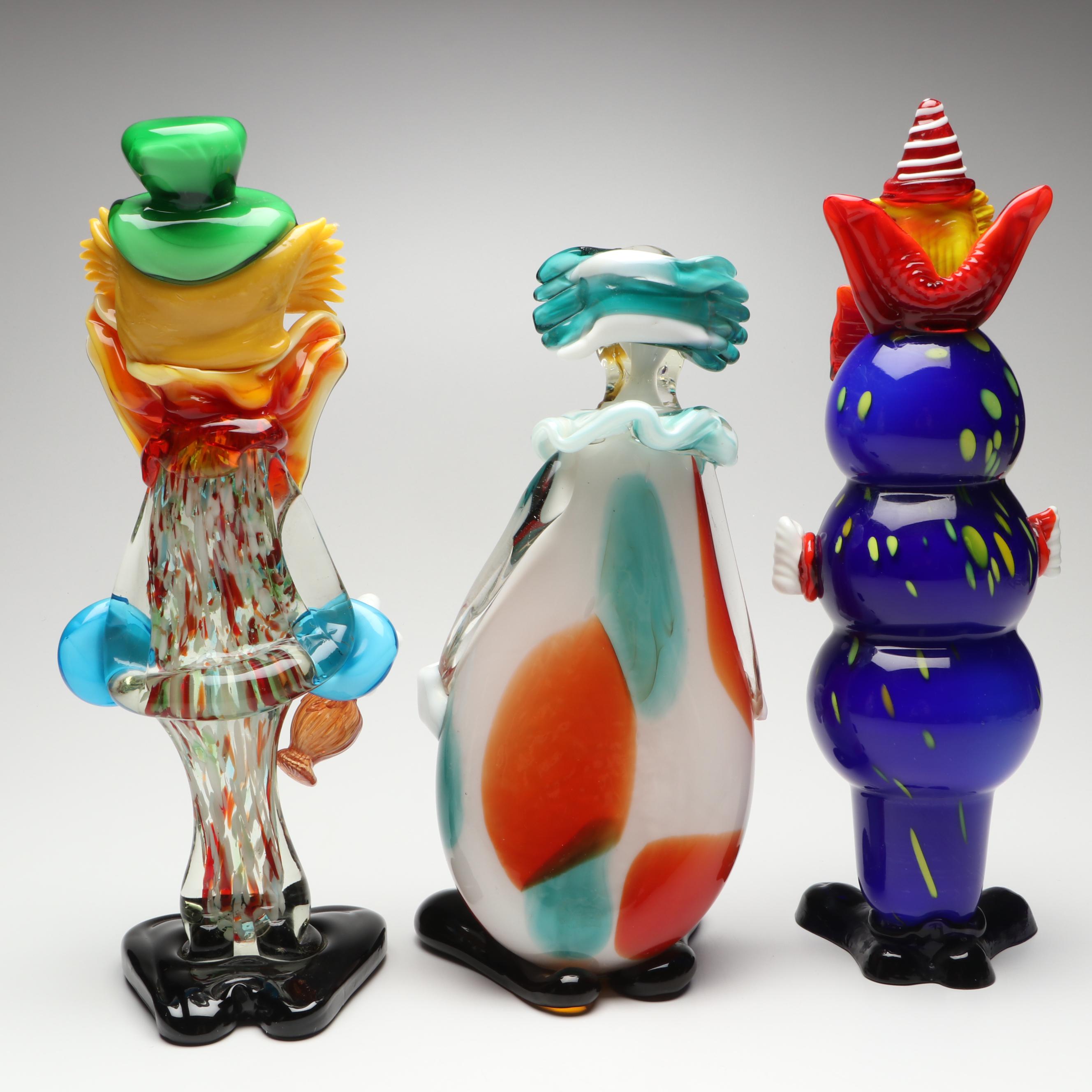 Murano Glass Clowns, Mid to Late 20th Century