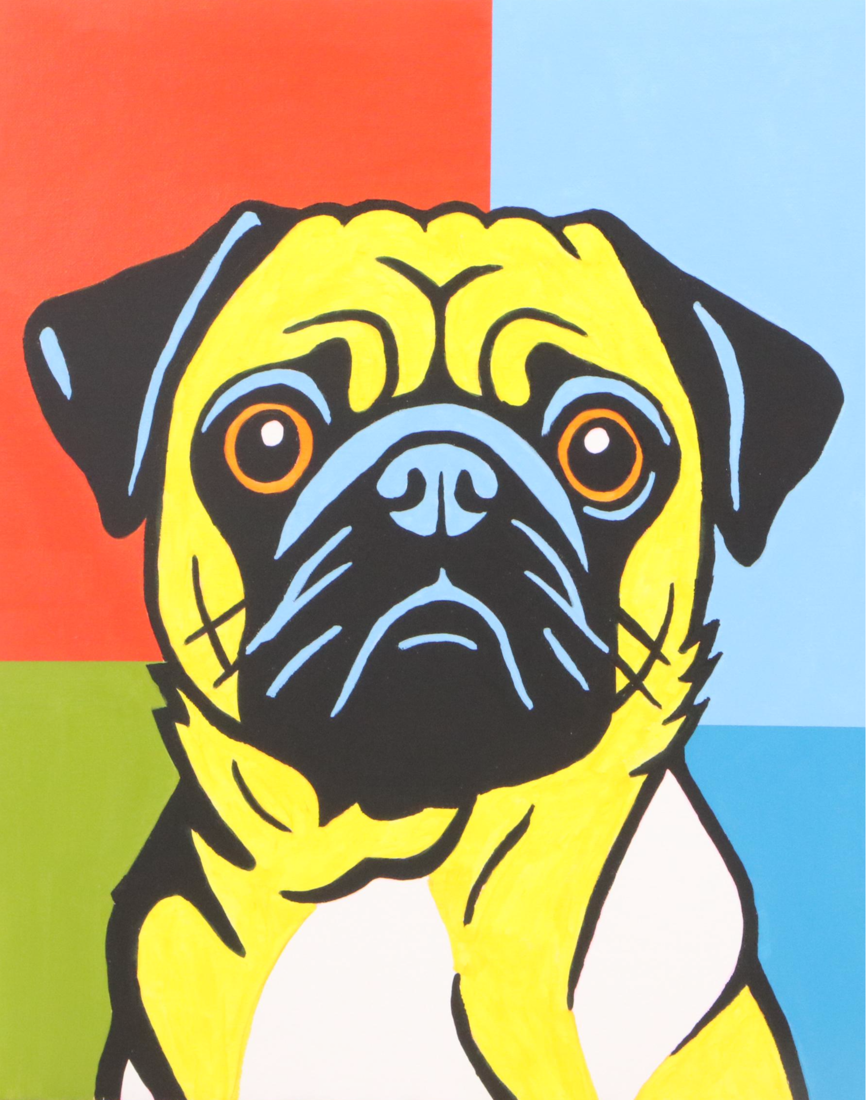 deSanto Acrylic Painting "Pugsy Malone," 2025